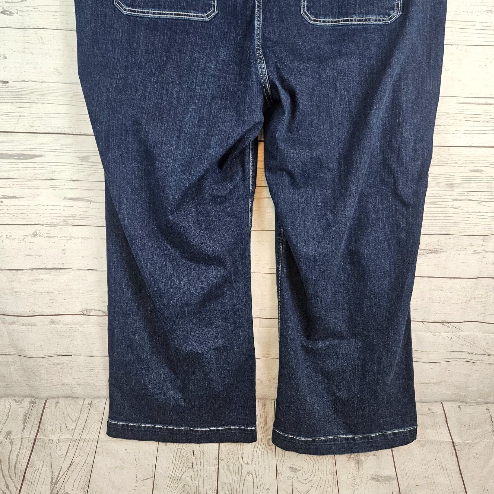 Old Navy Old Navy Womens Sky Hi Wide Leg Jeans Sz 26 Blue Dark Wash Size 26" / US 2 / IT 38 - 5 Thumbnail