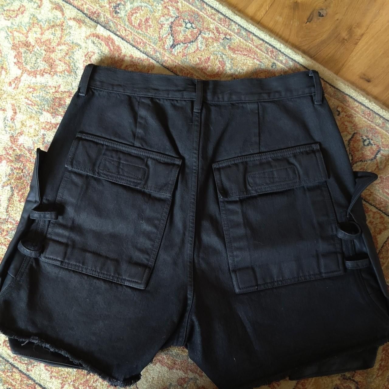 Rick Owens Runway Stefan shorts - waxed denim with calf leather cargo Size US 28 / EU 44 - 11 Thumbnail