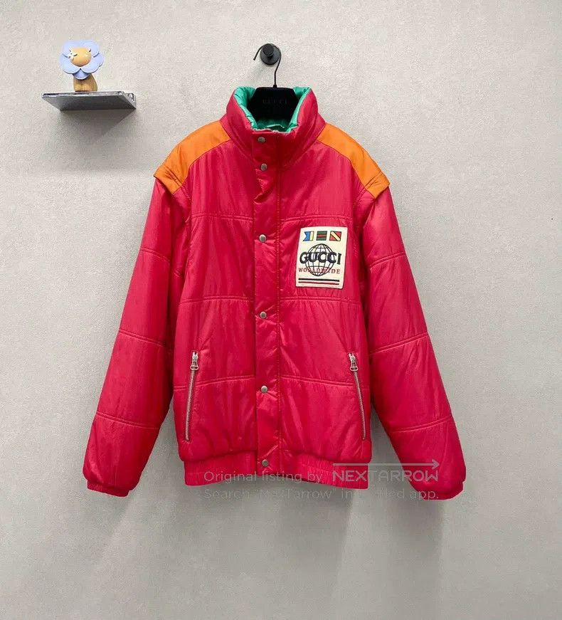 Gucci Gucci Red stitching detachable cotton jacket Size US S / EU 44-46 / 1 - 2 Thumbnail