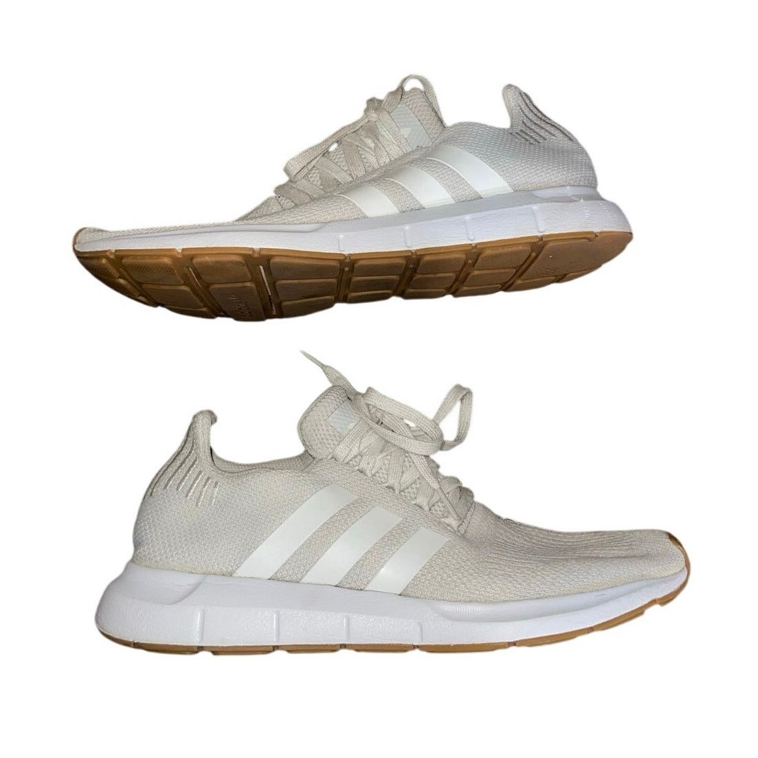 Adidas Swift Run 1.0 White Fleece Knit Running Sneakers Athletic Size US 12 / EU 45 - 1 Thumbnail