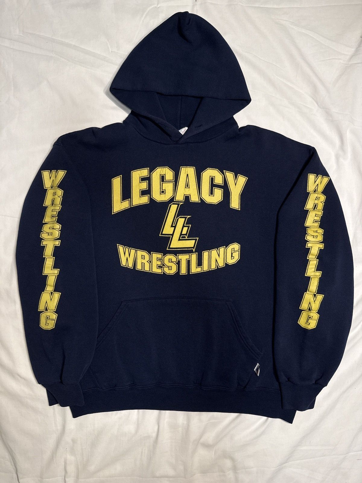 Russell Athletic Vintage 90s Russell Athletic Legacy Wrestling School Hoodie Size US L / EU 52-54 / 3 - 1 Thumbnail