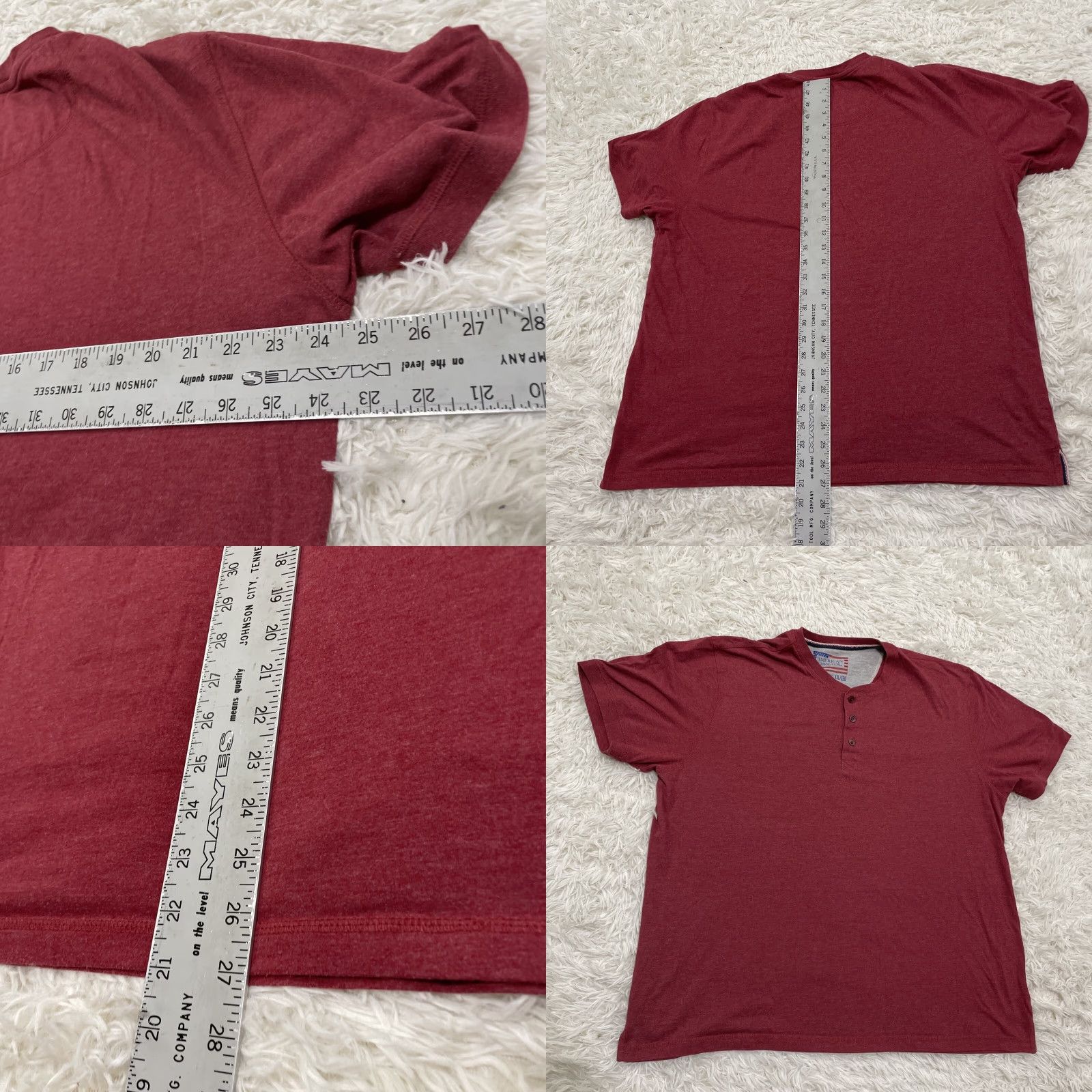 Vintage VINTAGE American Threads Henley Shirt Men 2XL Short Sleeve Red Pink 90s Grunge Streetwear T-Shirt Mens Size US XXL / EU 58 / 5 - 8 Thumbnail
