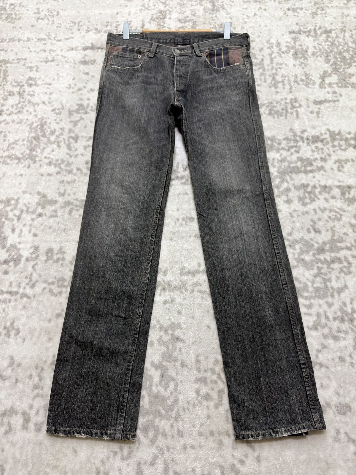 Japanese Brand Vintage WWL EVERYDAY Tartan Checked Zipper Ankle Denim Pant Size US 31 - 1 Thumbnail