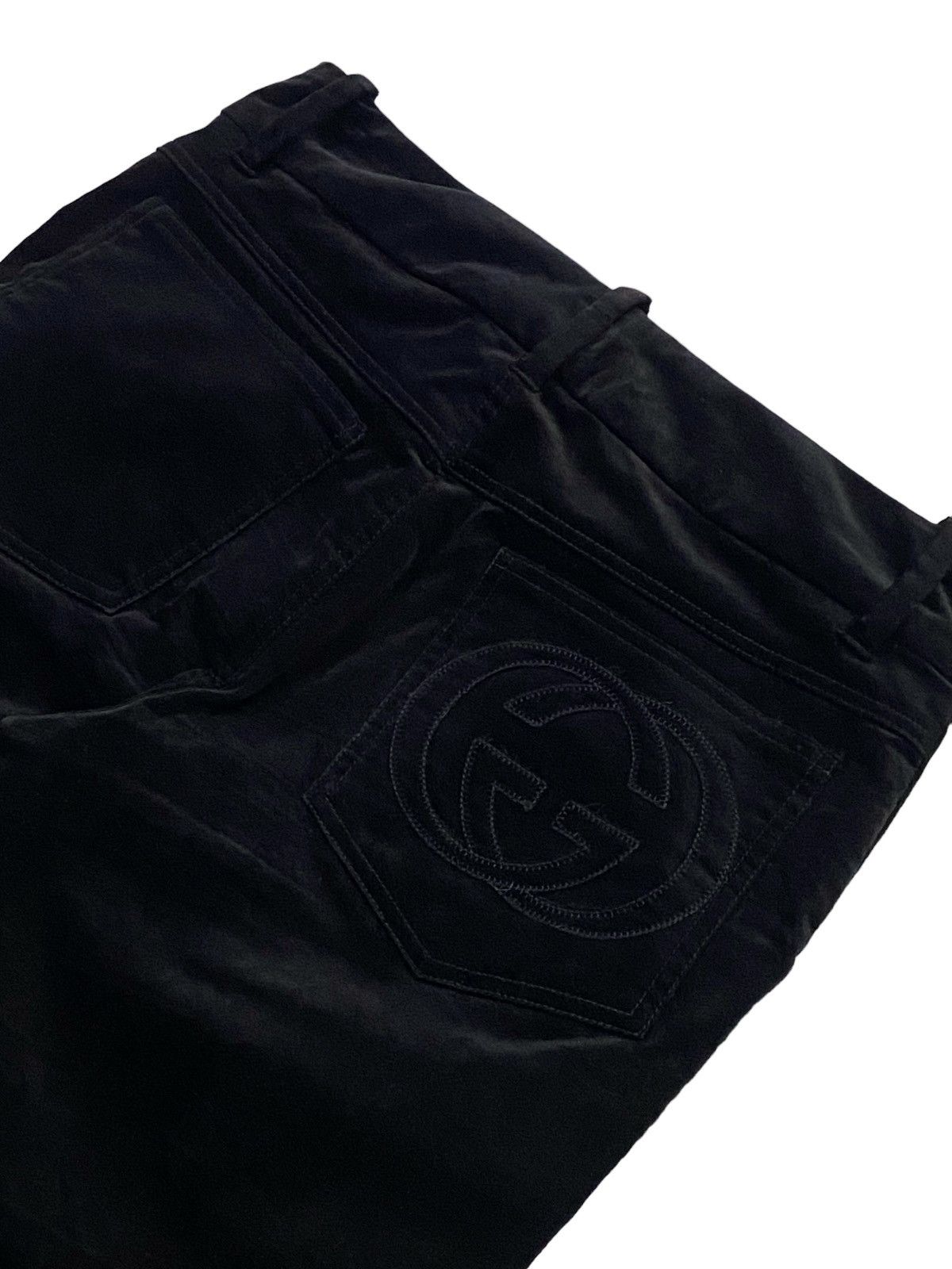 Gucci Gucci Velvet GG Interlock Logo Side Pocket Zip Flare Pants Size 26" / US 2 / IT 38 - 16 Thumbnail