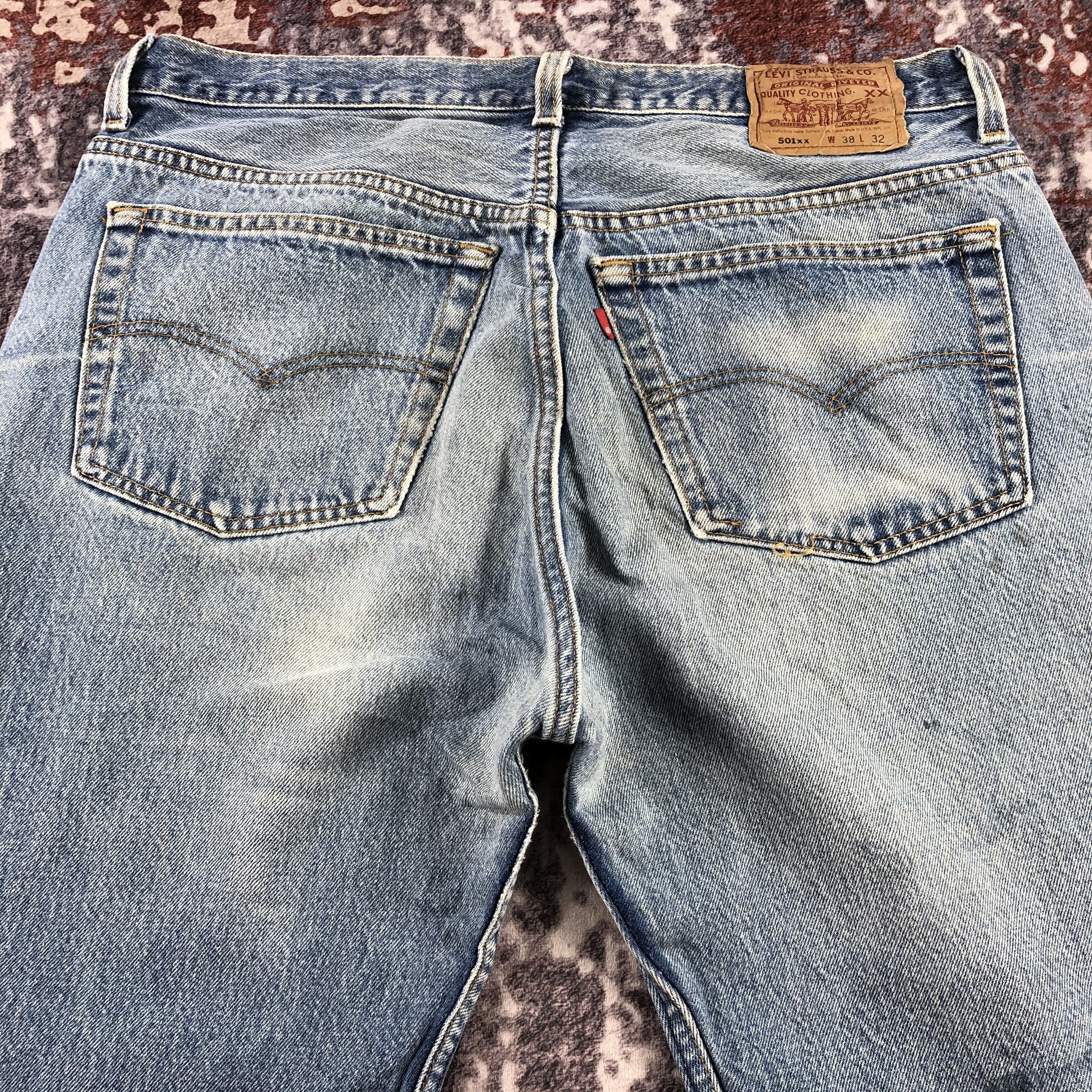 Levi's × Vintage 90s Vintage Blue Wash Levis 501 Jeans-JM3056 Size US 34 / EU 50 - 5 Thumbnail