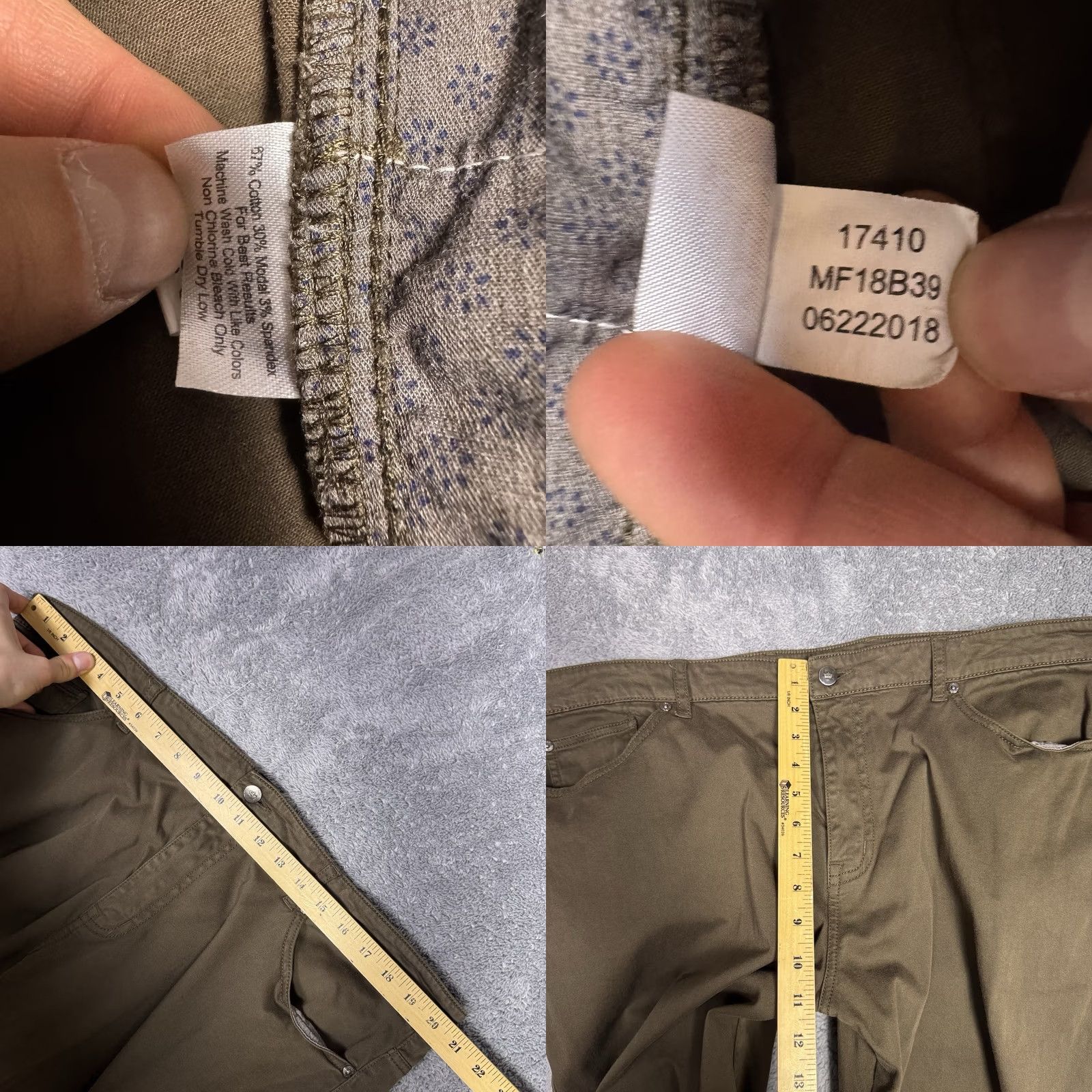 Peter Millar Peter Millar Pants Mens 40x34 Chino 5-Pocket Ultimate Sateen Regular Rise Mid Breathable Soft Brown Size US 40 / EU 56 - 8 Thumbnail