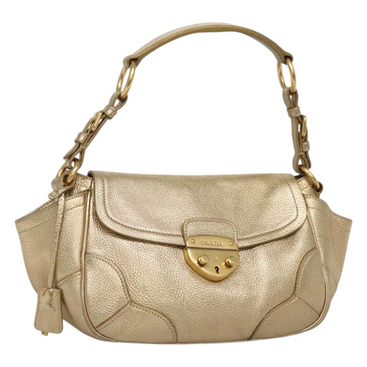 Prada PRADA Shoulder Bag Leather Gold Tone Size ONE SIZE - 1 Thumbnail