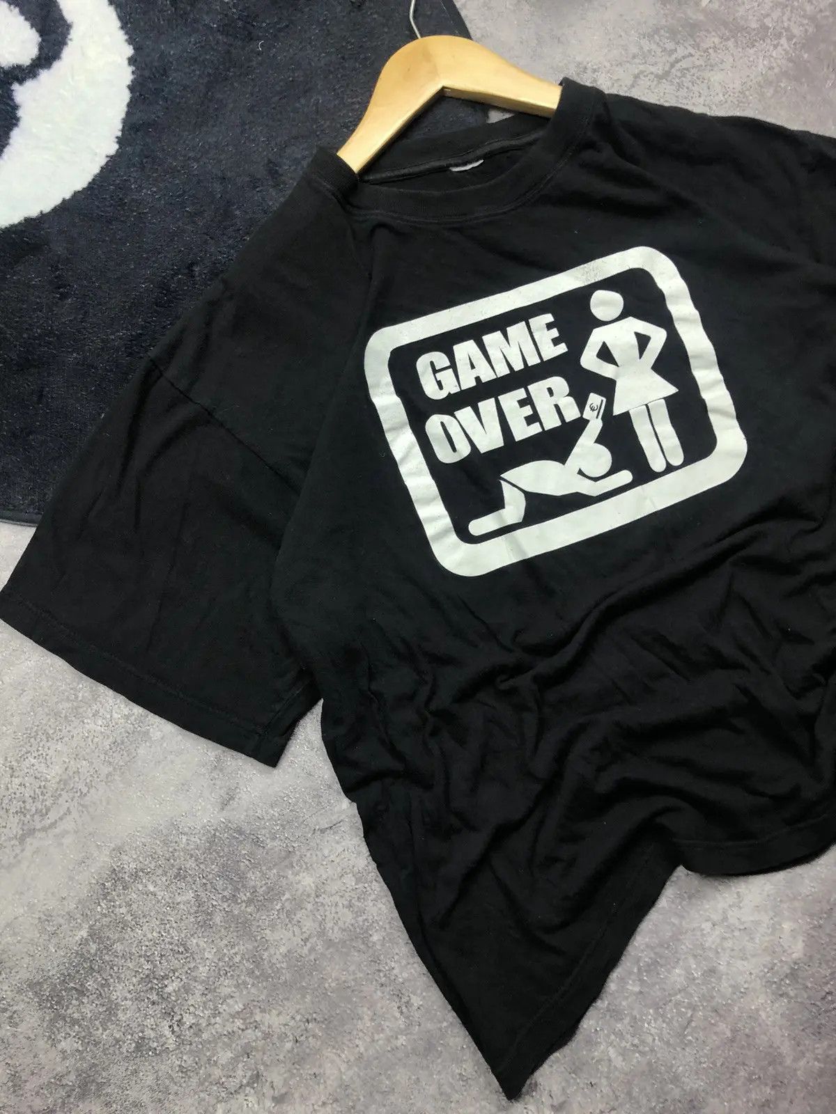 Band Tees GAME OVER Vintage Humor Merch Print Tshirt Streetwear Size US XL / EU 56 / 4 - 3 Thumbnail