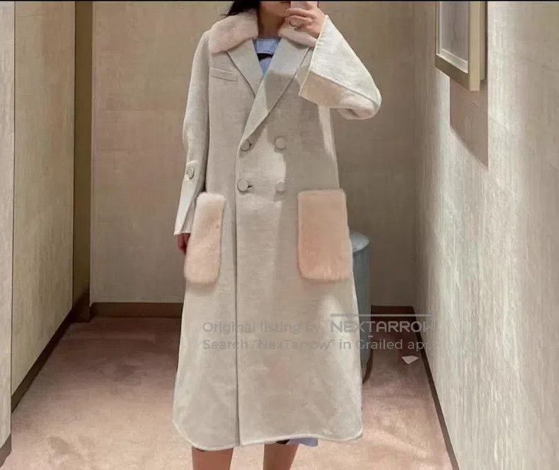 Fendi Fendi Grey-pink fur double pocket coat Size XS / US 0-2 / IT 36-38 - 9 Thumbnail