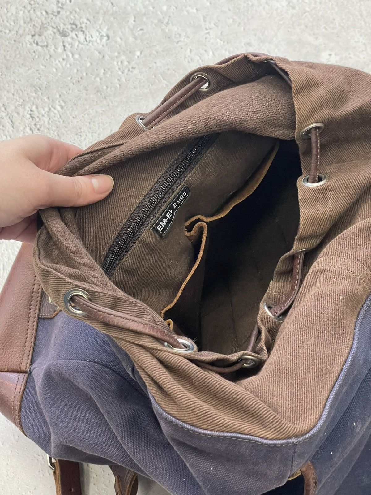 Japanese Brand Rare leather/canvas bag pack utility japanese style diesel Size ONE SIZE - 14 Thumbnail