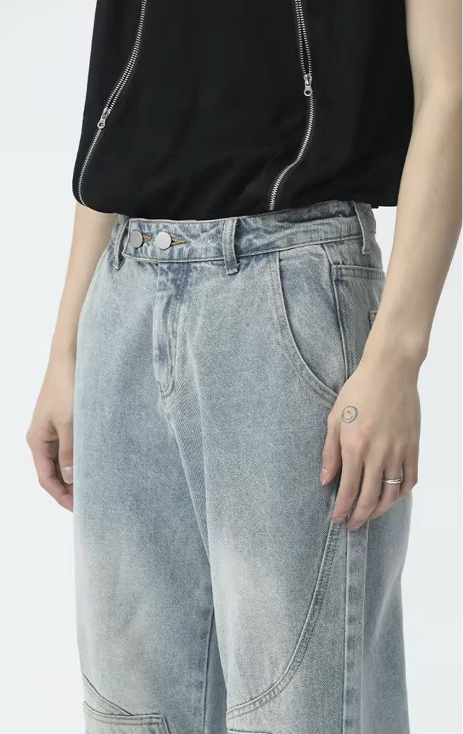 Japanese Brand Vintage Straight leg Washed Blue Jeans Size US 30 / EU 46 - 5 Thumbnail