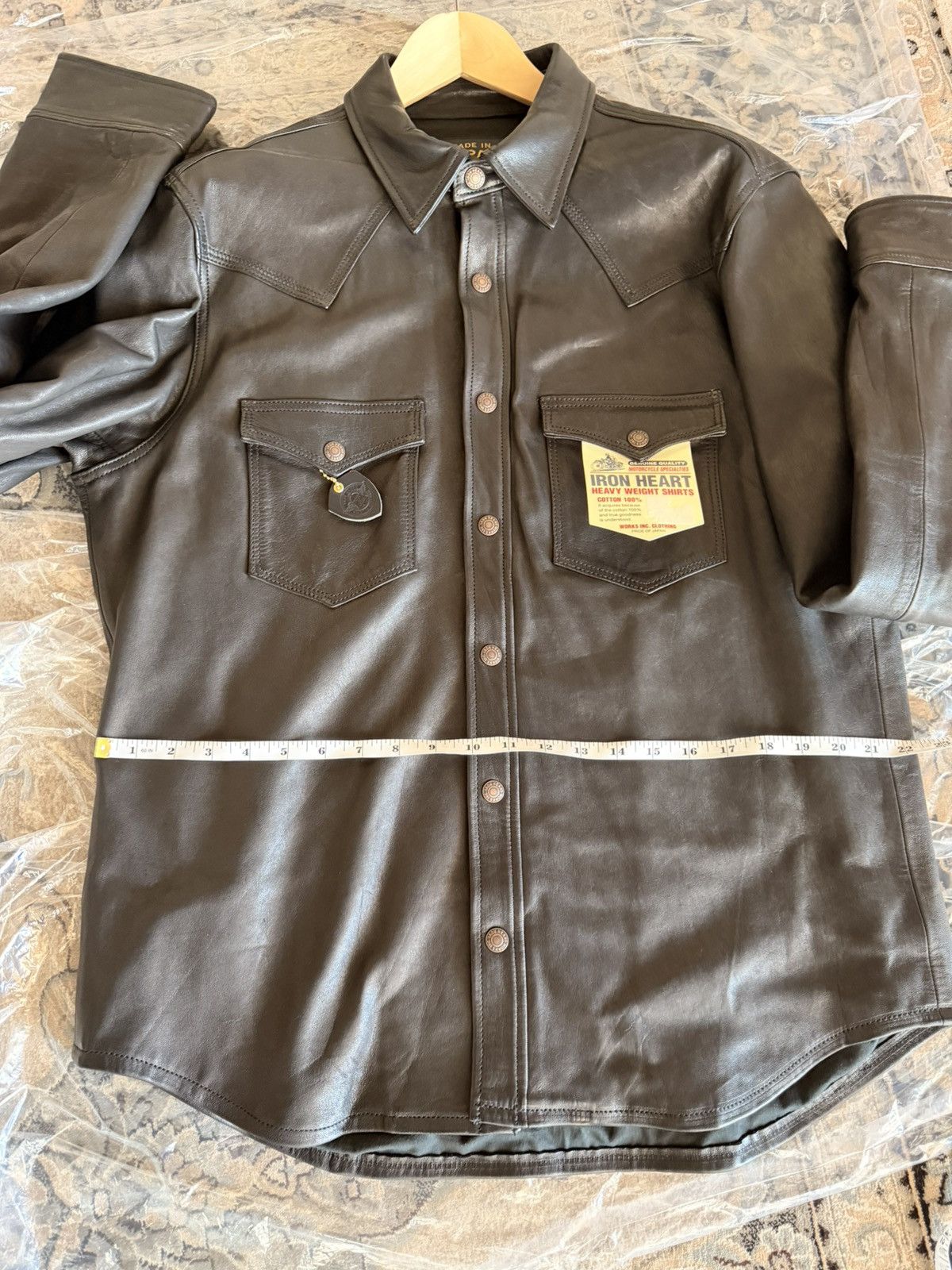 Iron Heart New IHSH-164 IRON HEART Men’s Deer Leather Jacket Overshirt Size US XXL / EU 58 / 5 - 16 Thumbnail