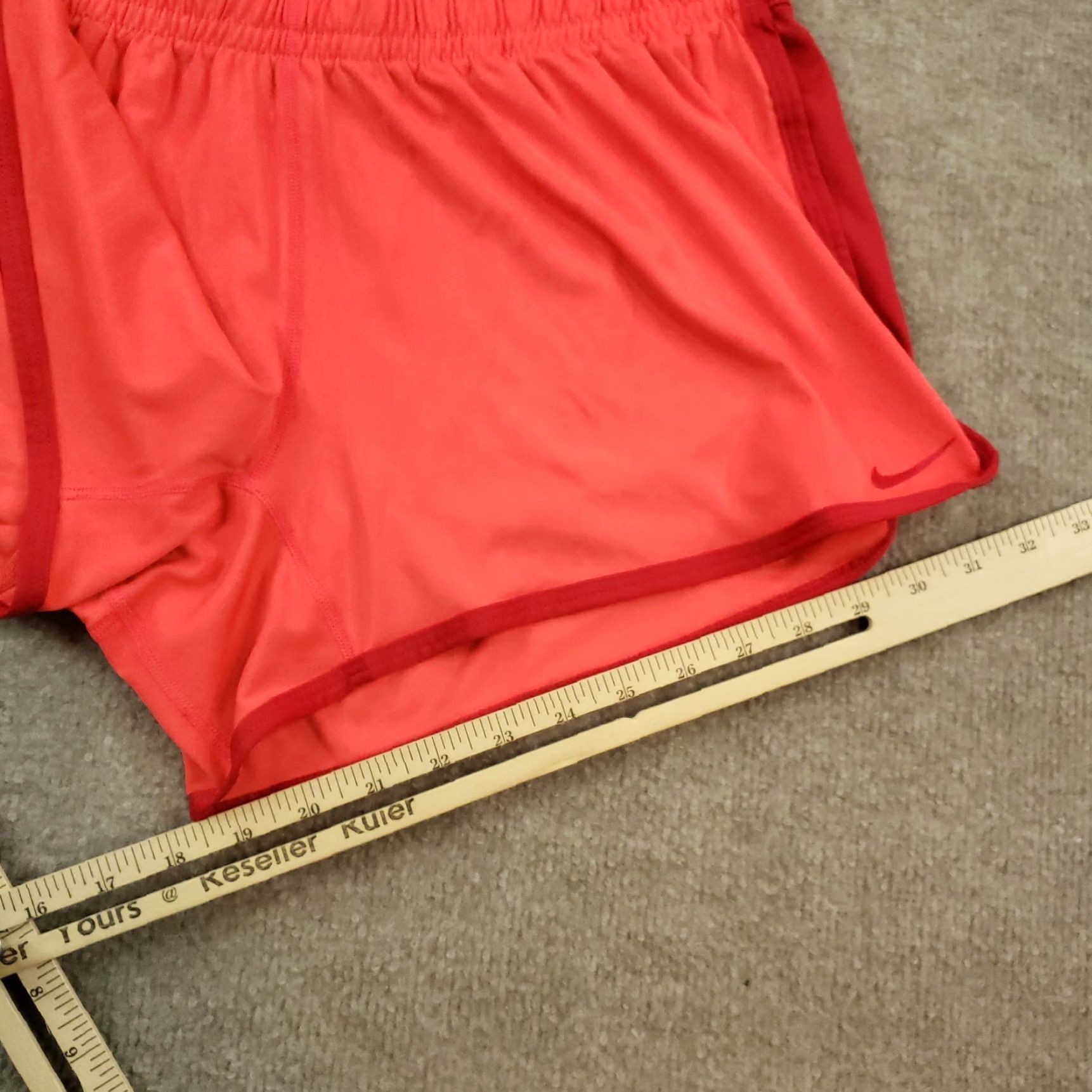 Nike Nike Dri Fit Shorts Womens Red Large Elastic Waist Athletic Running Polyester Size 36" / US 14 / IT 50 - 3 Thumbnail