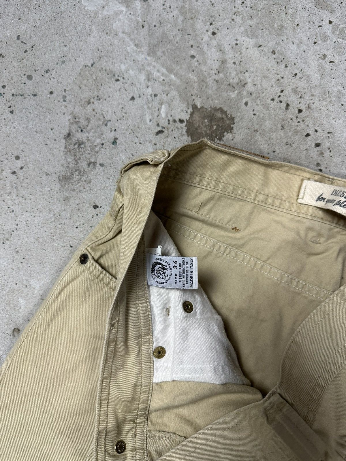 Diesel Vintage 90s Diesel Paddle Beige Baggy Denim Jeans Size US 32 / EU 48 - 9 Thumbnail