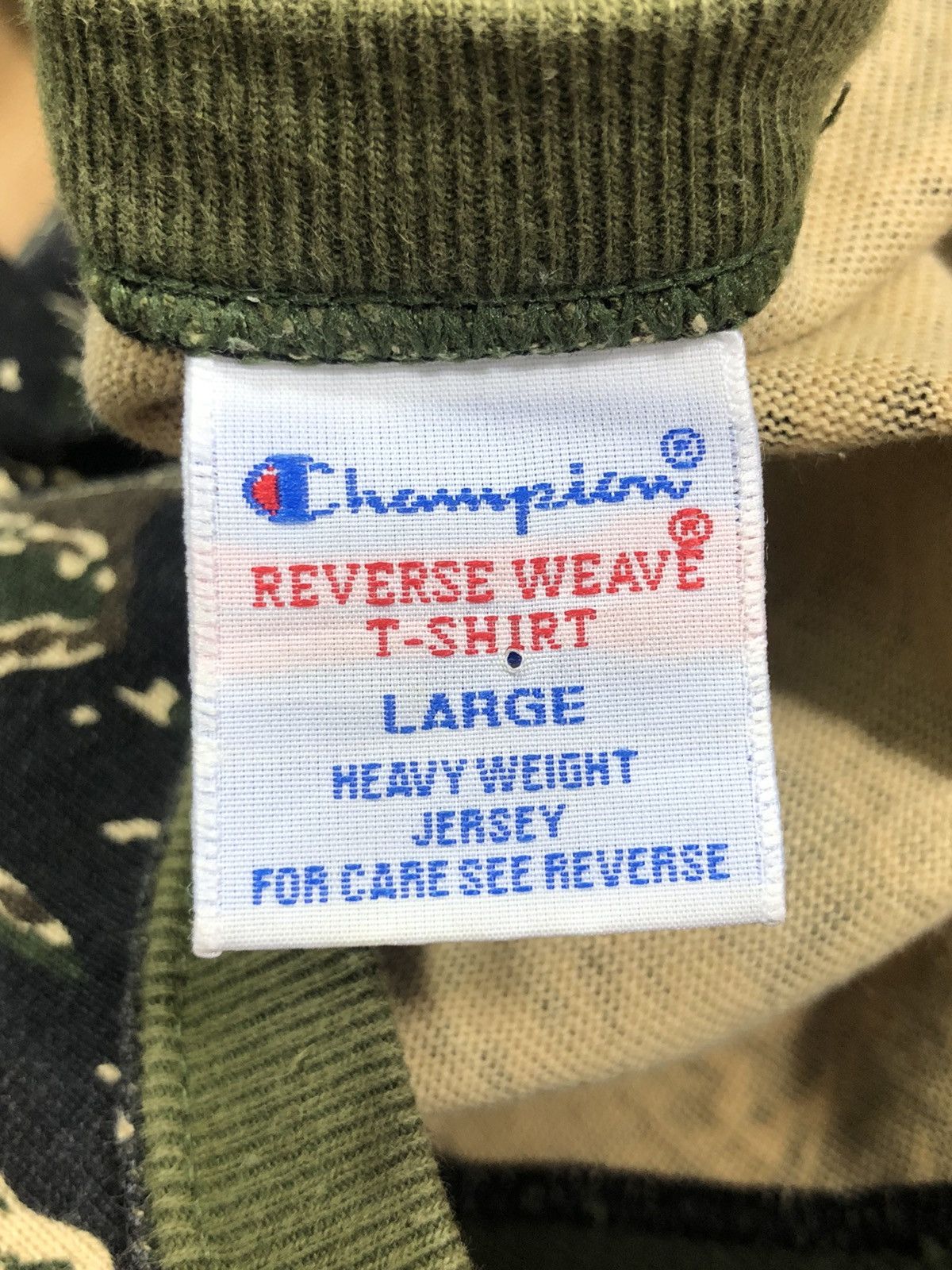 Champion RARE🔥VINTAGE CHAMPION REVERSE WEAVE TIGER STRIPES CAMO TEE Size US S / EU 44-46 / 1 - 6 Thumbnail