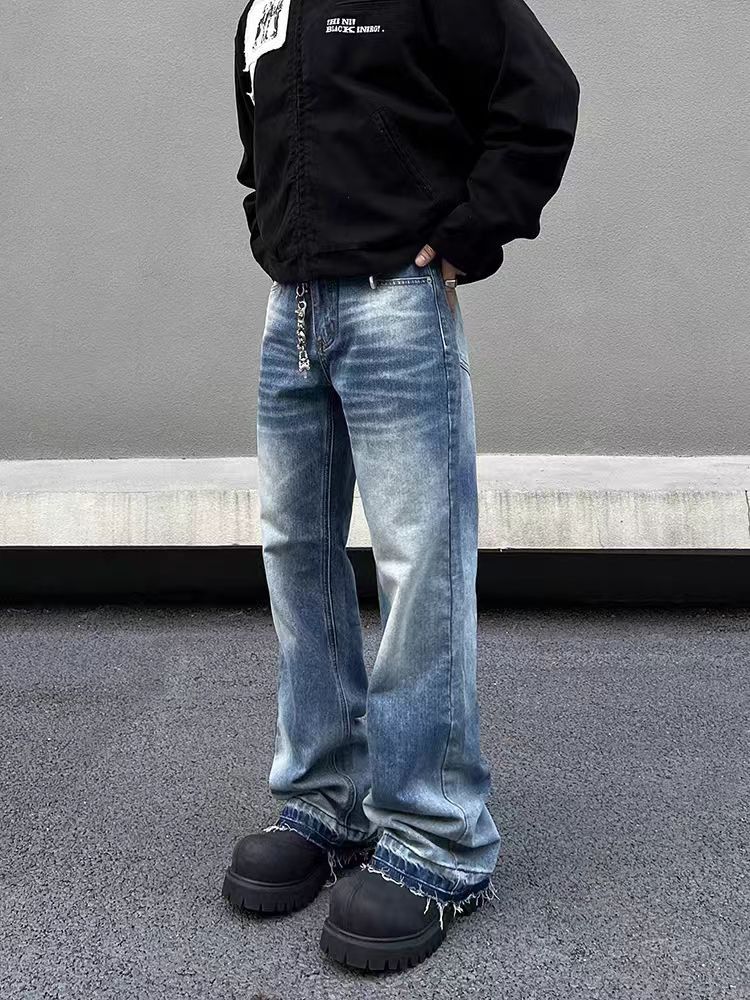 Japanese Brand × Vintage Street Vintage Washed Raw Edge Micro Flare Jeans Size US 30 / EU 46 - 3 Thumbnail