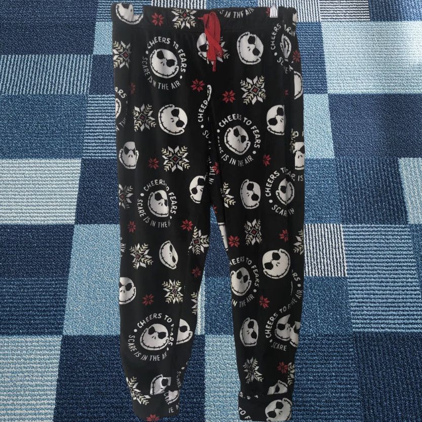 Vintage VINTAGE Nightmare Before Christmas Jack Skellington Fleece Pajama Pants Lounge L 12 14 Black Womens Christmas Pajama Pants Lounge L 12 14 Size 36" / US 14 / IT 50 - 1 Thumbnail