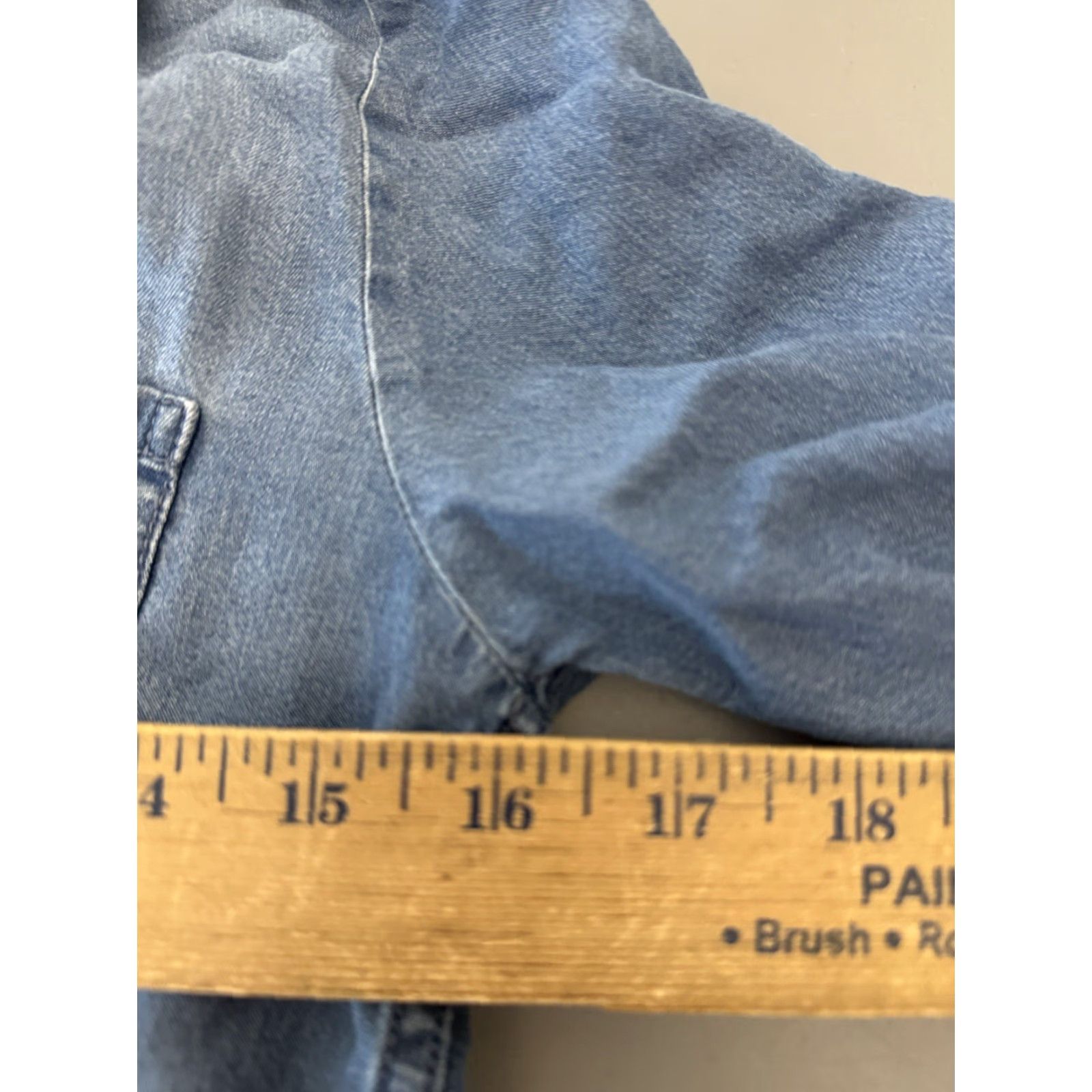 Vintage Lola River Chambray Button-Up Shirt Women XS Blue Long Sleeve Casual Classic Size XS / US 0-2 / IT 36-38 - 4 Thumbnail