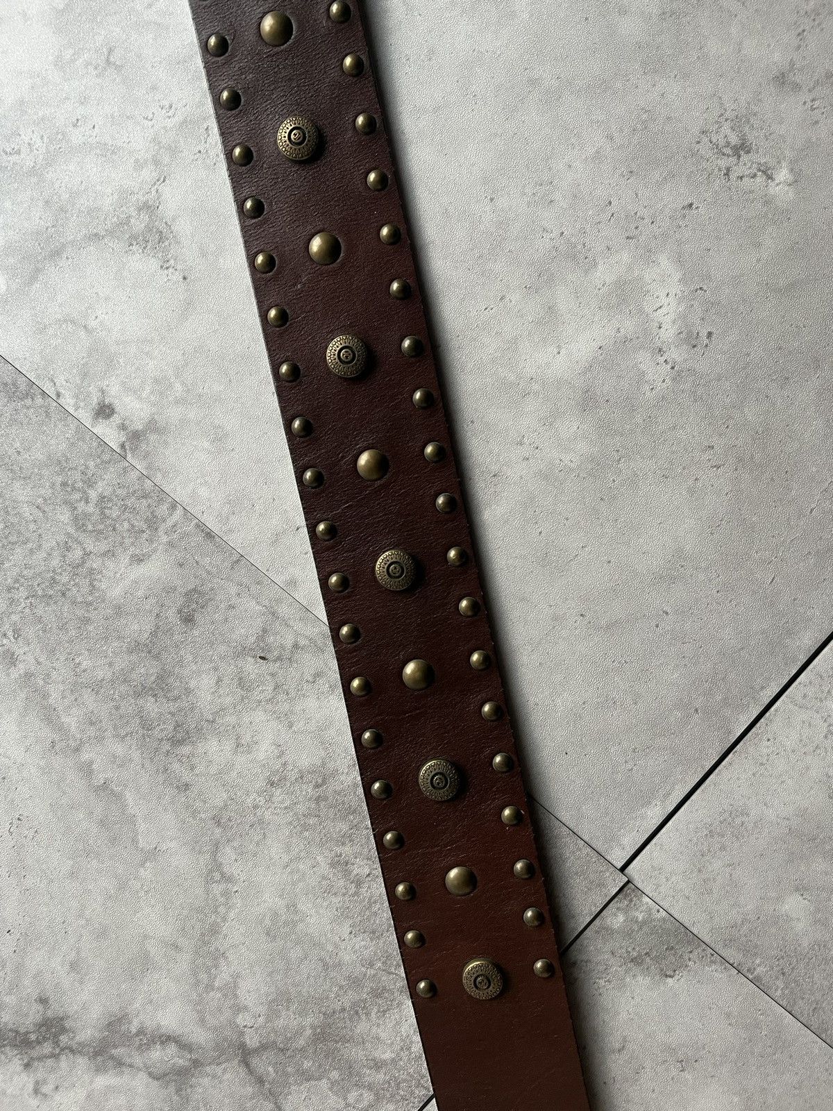 Roberto Cavalli Roberto Cavalli Large Studded Leather Waist Belt Size ONE SIZE - 3 Thumbnail