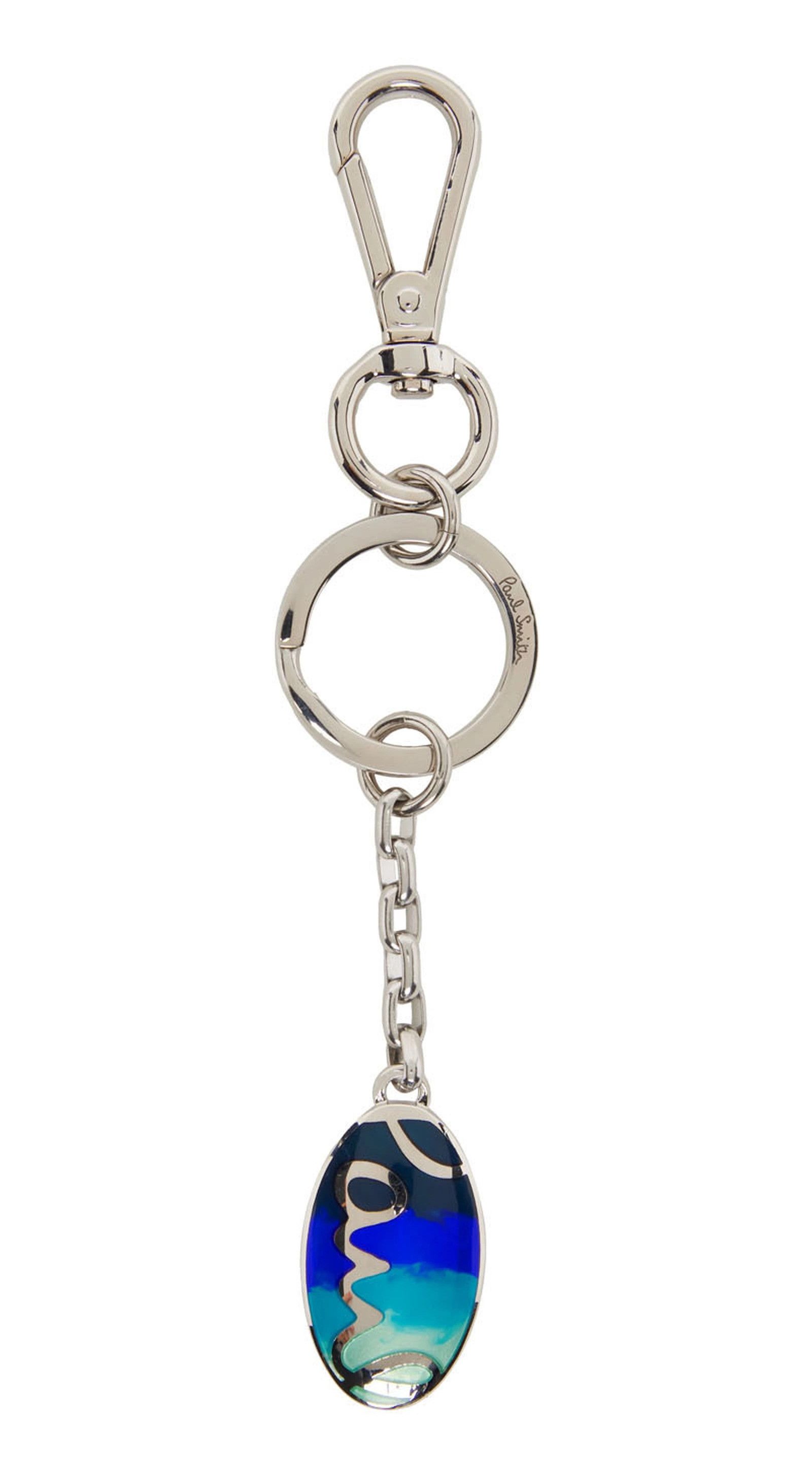 Paul Smith PAUL SMITH blue green red oval metal logo keyring key ring Size ONE SIZE - 1 Thumbnail