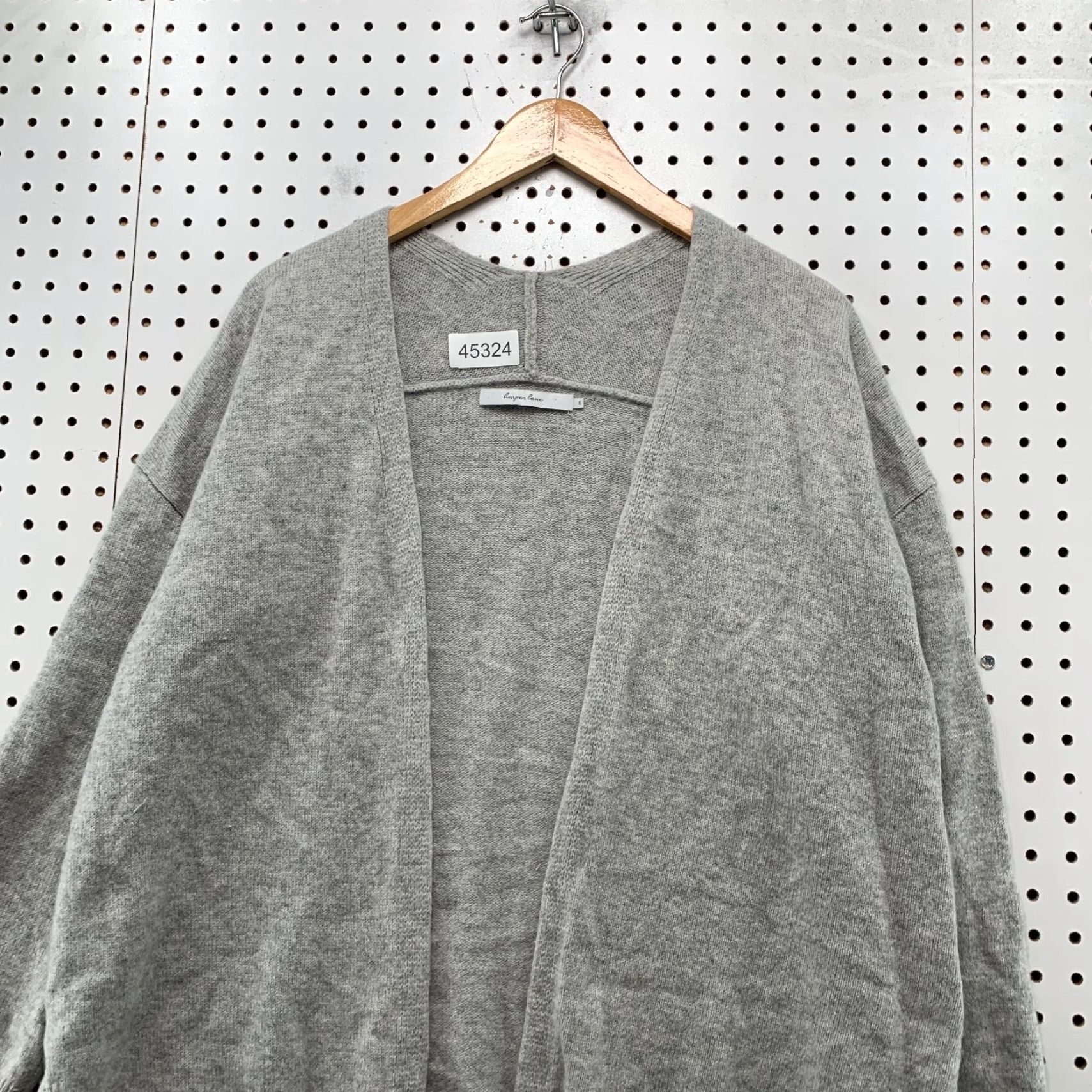 Vintage Harper Lane Wool Cashmere Cardigan Sweater Womens M Gray Open Cozy Soft cardigan Size M / US 6-8 / IT 42-44 - 2 Thumbnail
