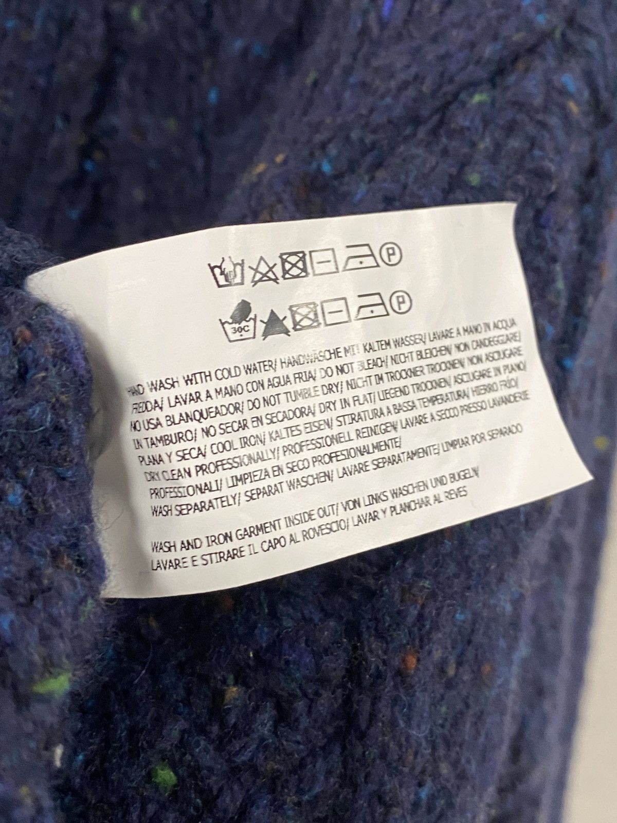 Baracuta Baracuta Cable Knit Flecked Speckled Nep Knit Cardigan Sz: M Size US M / EU 48-50 / 2 - 6 Thumbnail