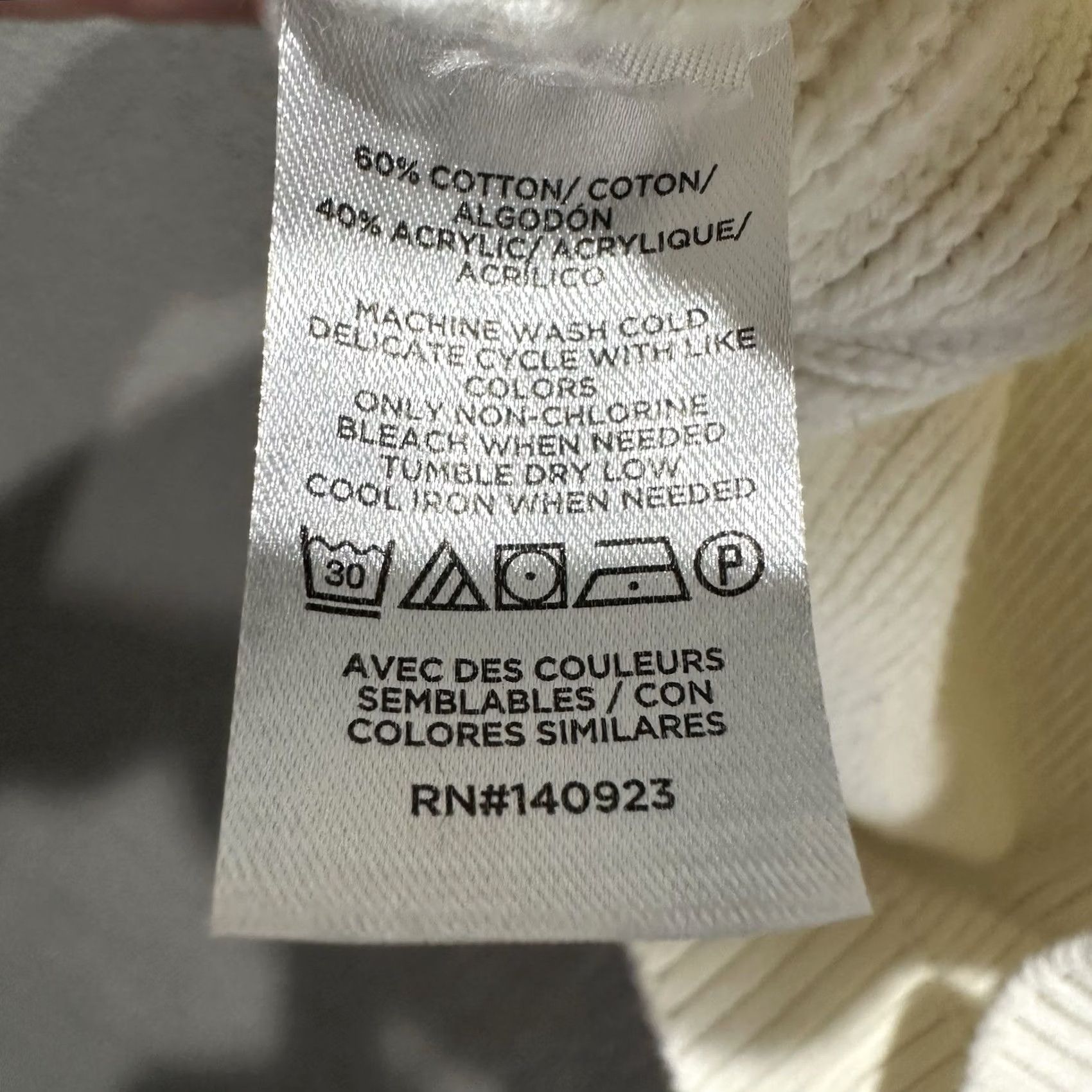 Loft LOFT Sweater Womens Medium Ivory Long Sleeve Ribbed V-Neck Cotton Blend GUC Size M / US 6-8 / IT 42-44 - 4 Thumbnail