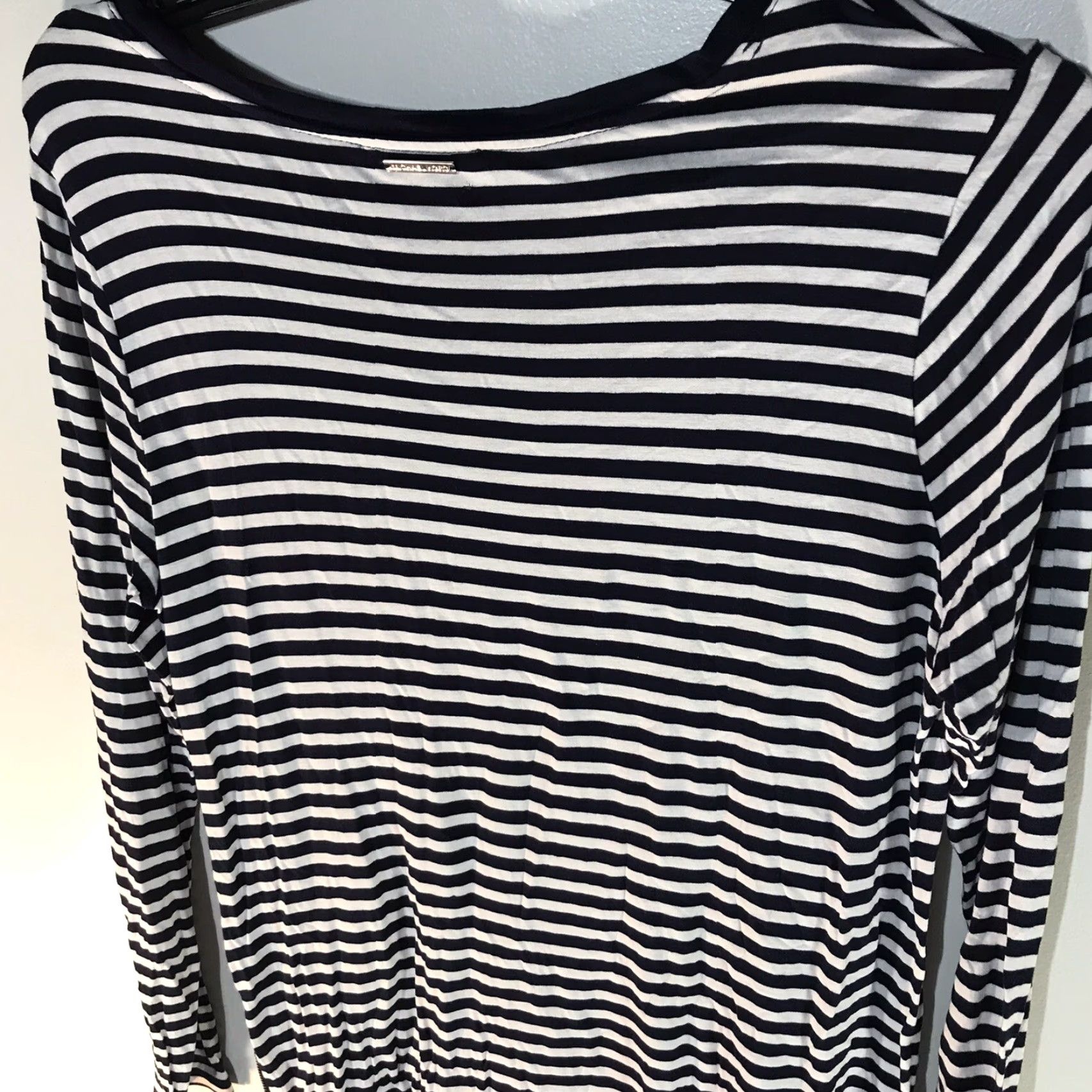 Michael Kors Michael Kors Women's XL Navy White Striped Tunic Top Long Sleeve Zipper Blouse Casual Business Size XL / US 12-14 / IT 48-50 - 5 Thumbnail