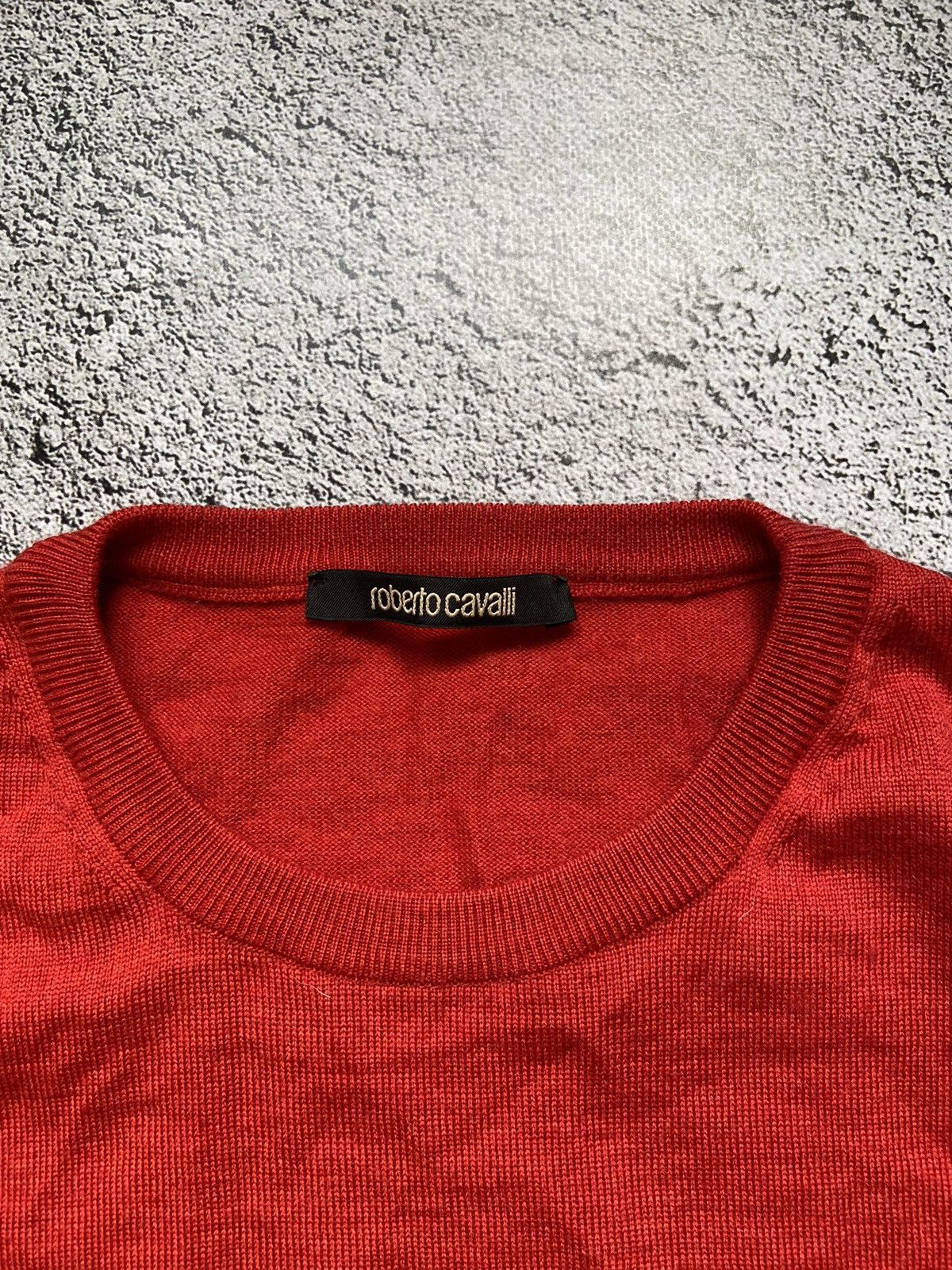 Just Cavalli × Roberto Cavalli × Vintage Vintage Roberto Cavalli Distressed Knit Wool Sweater Size US S / EU 44-46 / 1 - 5 Thumbnail