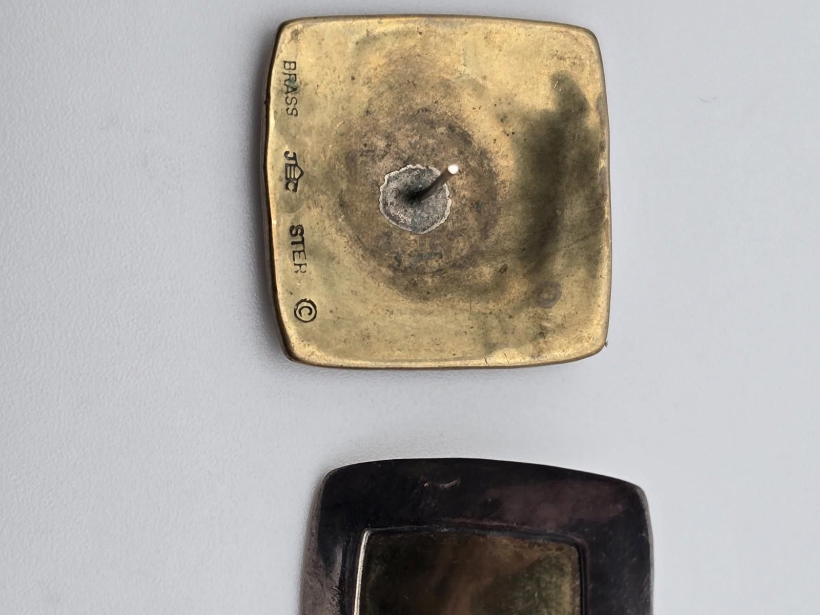 Other Jeep Collins Sterling & Brass Square Modernist Earrings Size ONE SIZE - 2 Thumbnail