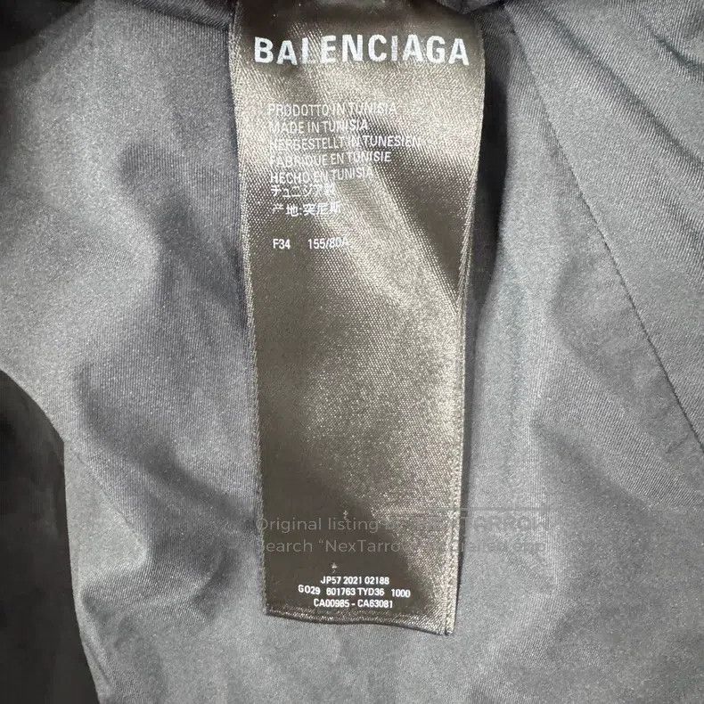Balenciaga Balenciaga Black Oversized Buckle Down Puffer Jacket Size XXS / US 00 / IT 34 - 5 Thumbnail