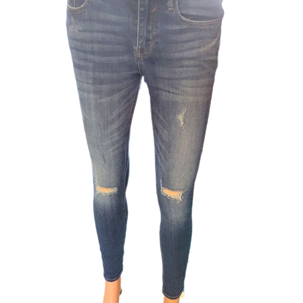 Other Vigoss Jagger Skinny Blue Distressed Women's Jeans Sz 26/27 Size 26" / US 2 / IT 38 - 1 Thumbnail