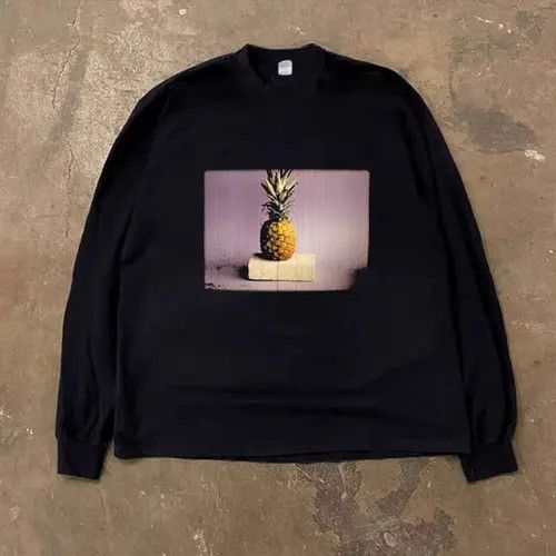 VIBE Hip Hop Street Pineapple Print Long Sleeve T-Shirt Size US M / EU 48-50 / 2 - 3 Thumbnail