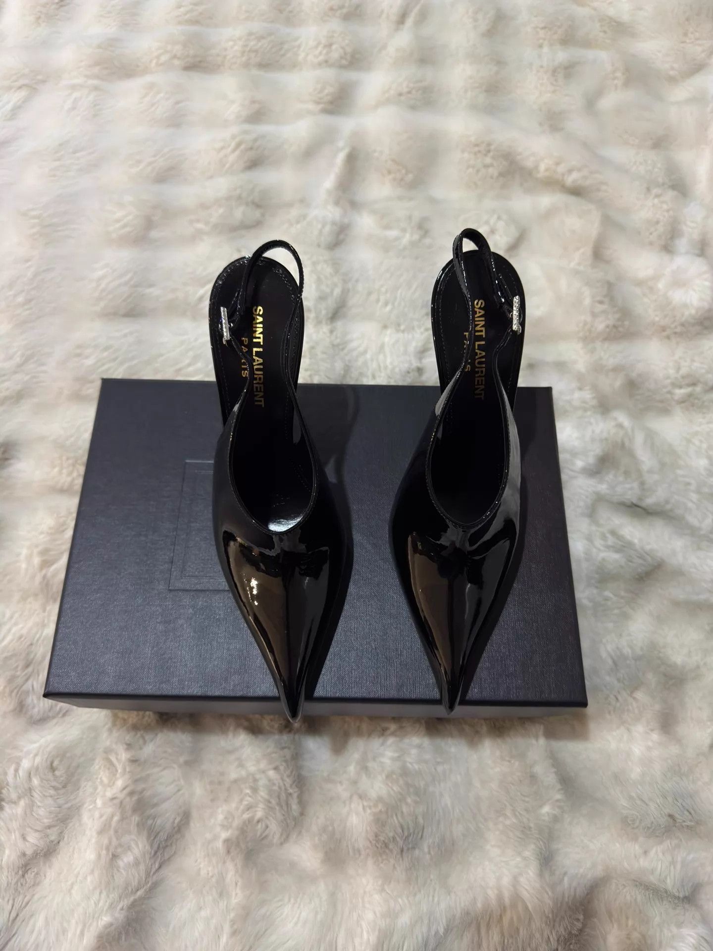 Saint Laurent Paris Saint Laurent YSL Rhinestone Patent Pointed Heels37 Size US 6.5 / IT 36.5 - 5 Thumbnail