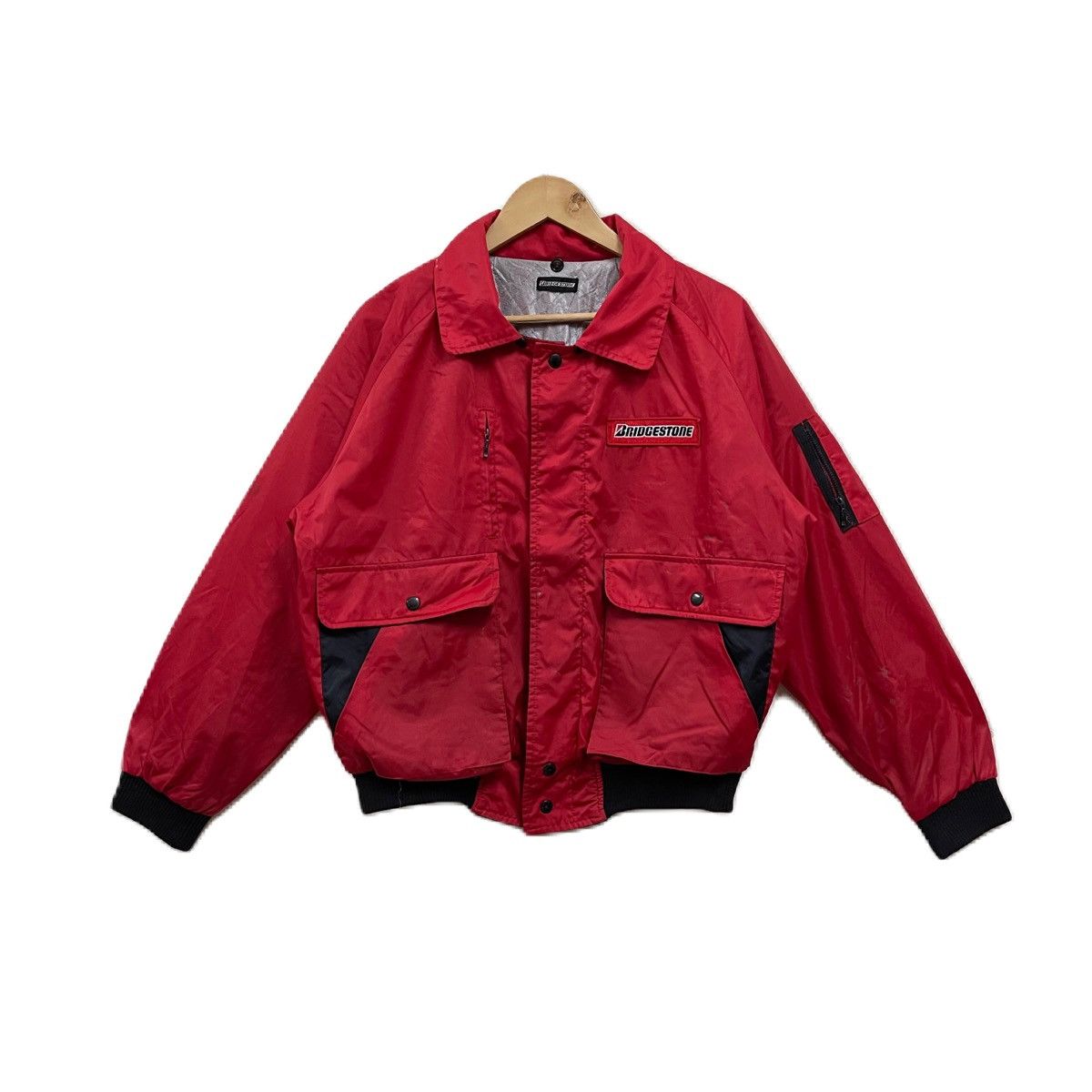 Vintage Vintage 90s BRIDGESTONE Jacket bomber Size US L / EU 52-54 / 3 - 1 Thumbnail