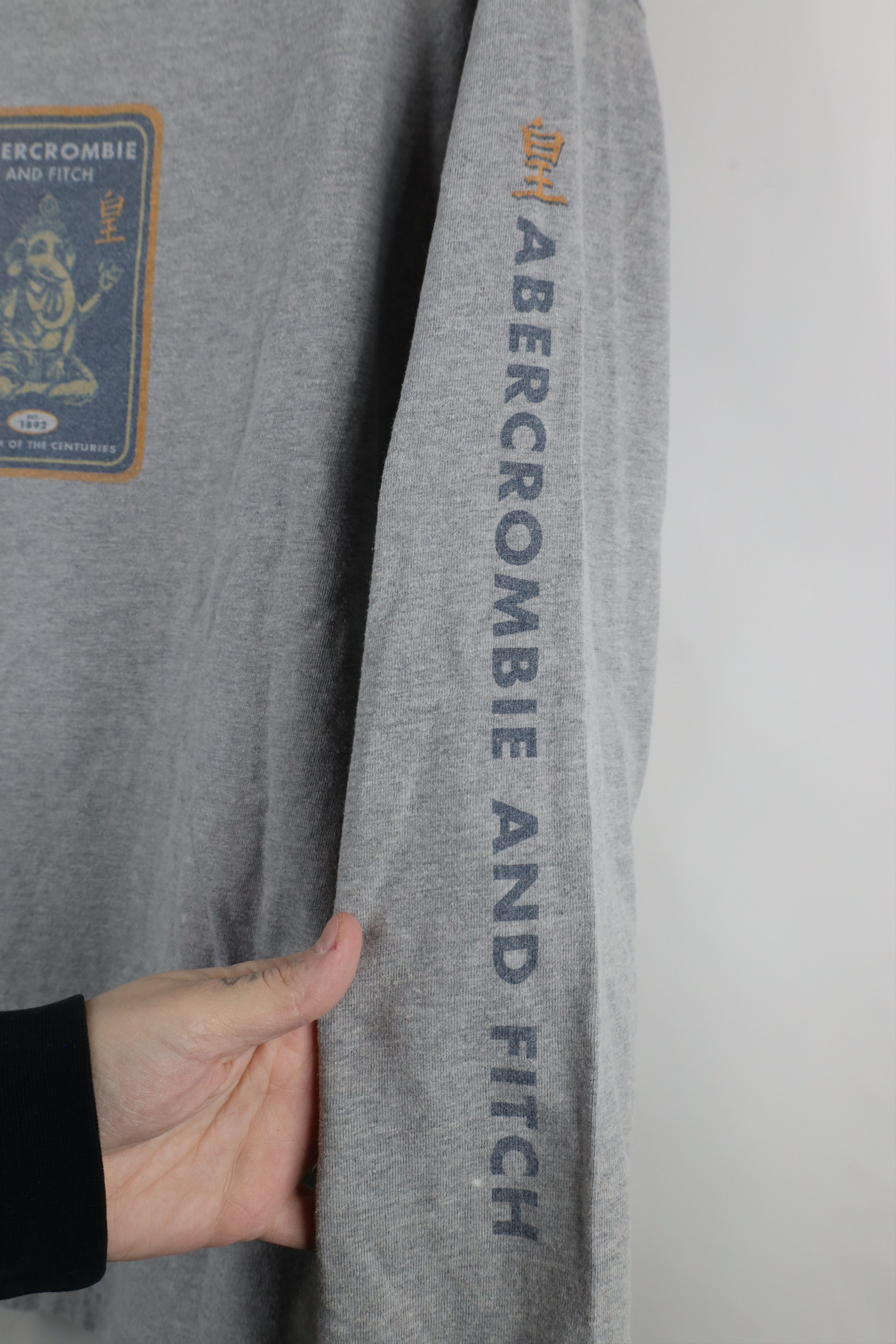 Abercrombie & Fitch × Vintage Vintage 90s Abercrombie & Fitch Long Sleeve T-Shirt Gray USA Size US M / EU 48-50 / 2 - 4 Thumbnail