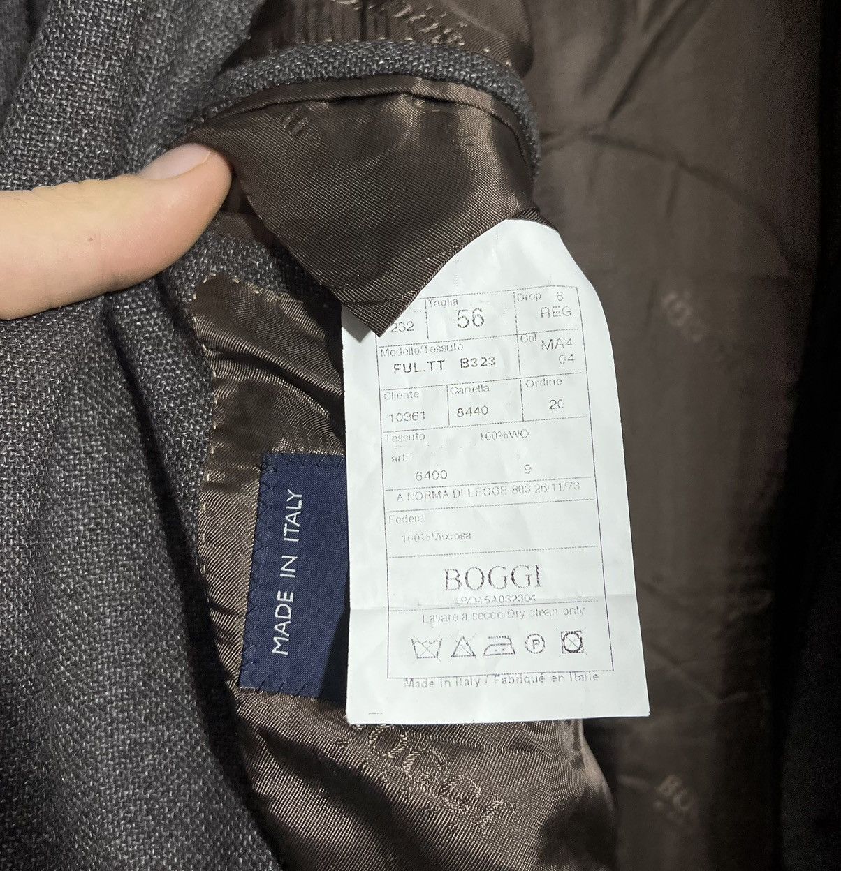Boggi Boggi Milano Brown Gray Blazer Two Button Classic Jacket Size US XL / EU 56 / 4 - 13 Thumbnail