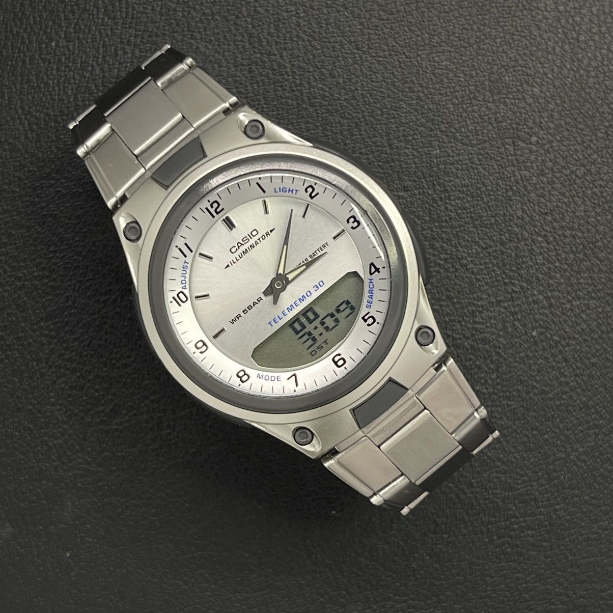 Men's Casio Illuminator Watch  Silver Analog-Digital