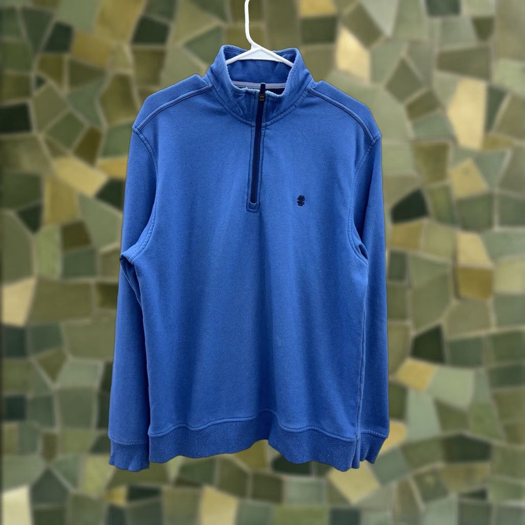 Izod Izod Sweatshirt Mens Size M Blue Stretch 1/4 Zip Pullover Advantage Preform Size US M / EU 48-50 / 2 - 1 Thumbnail