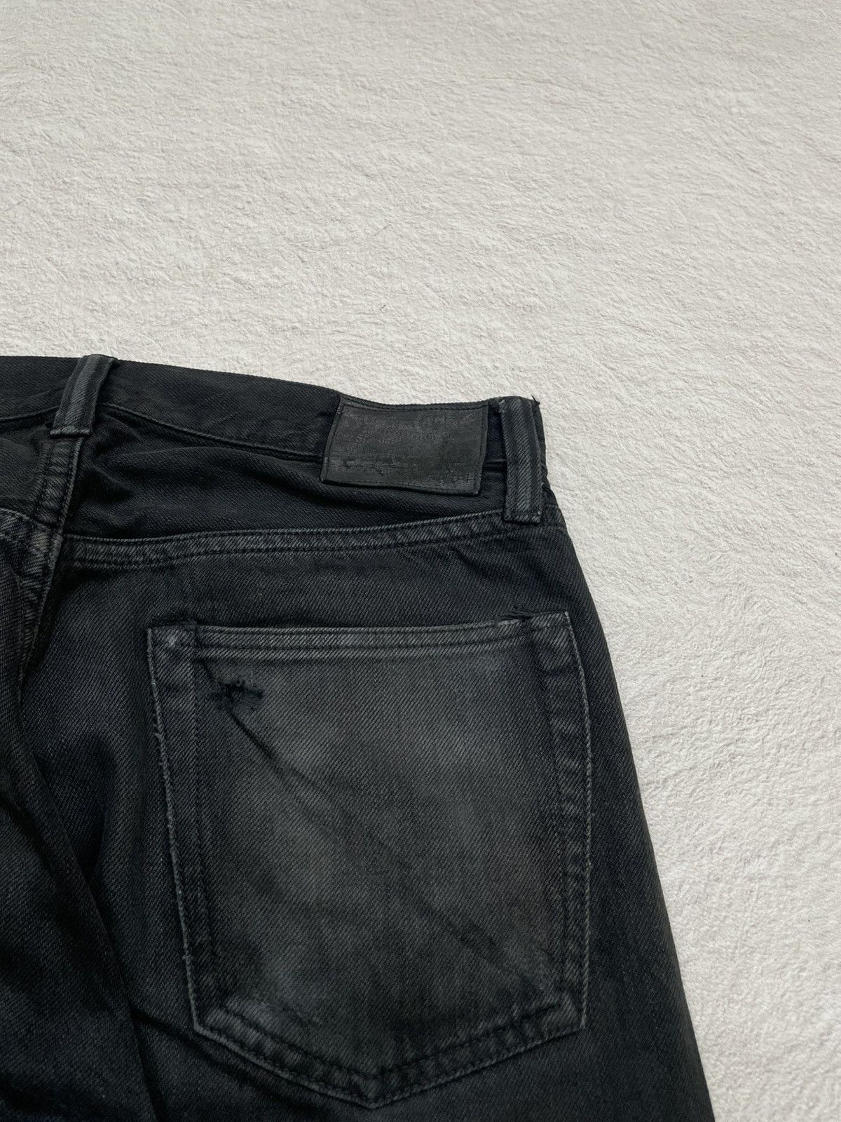 Japanese Brand Vintage 2000s Button Fly Washed Black Jeans y2k Size US 31 - 8 Thumbnail