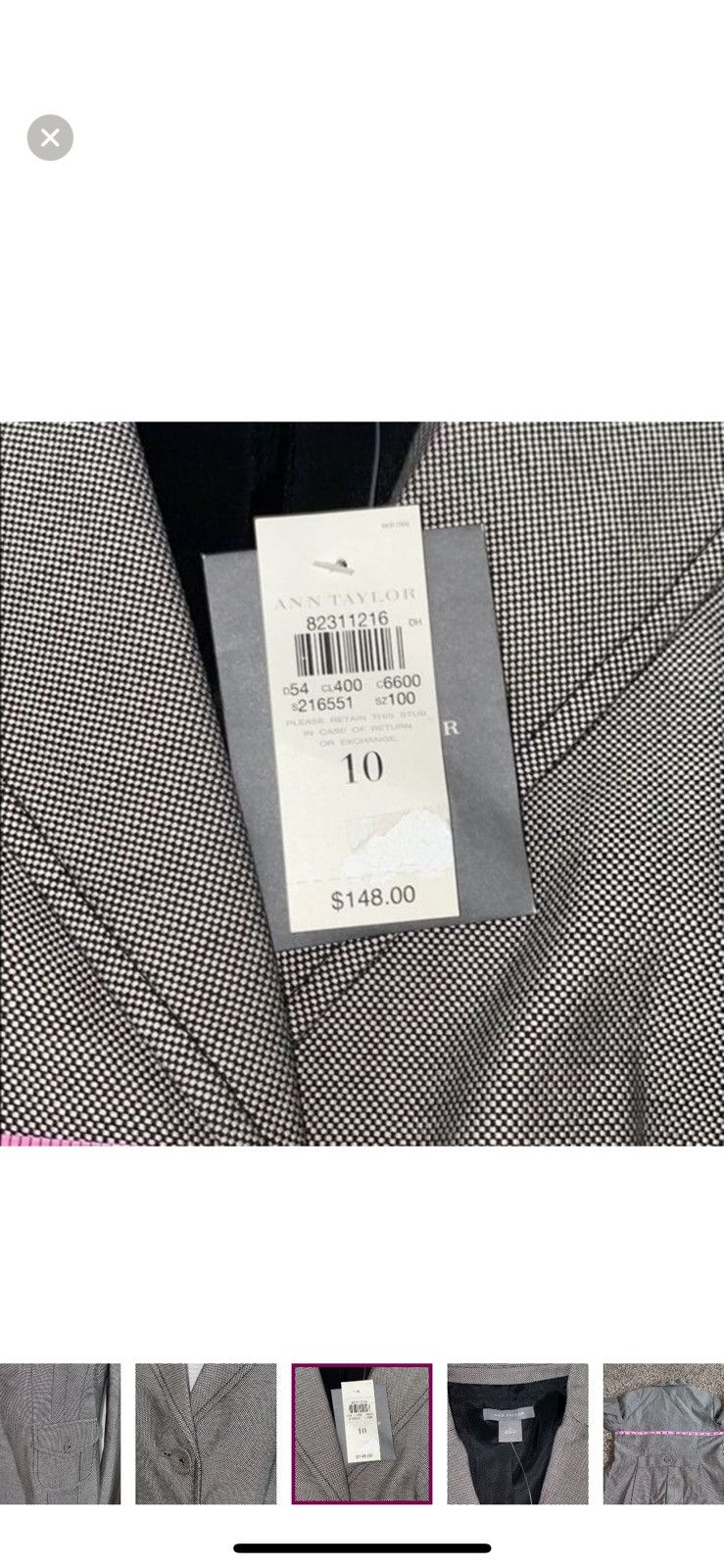 Ann Taylor Ann Taylor black and white micro checks blazer size 10 Size L / US 10 / IT 46 - 7 Thumbnail