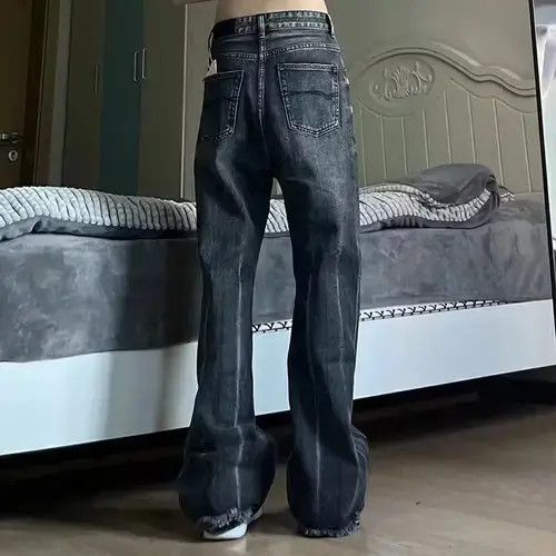 Jean distressed fade flared jeans Size US 34 / EU 50 - 2 Thumbnail