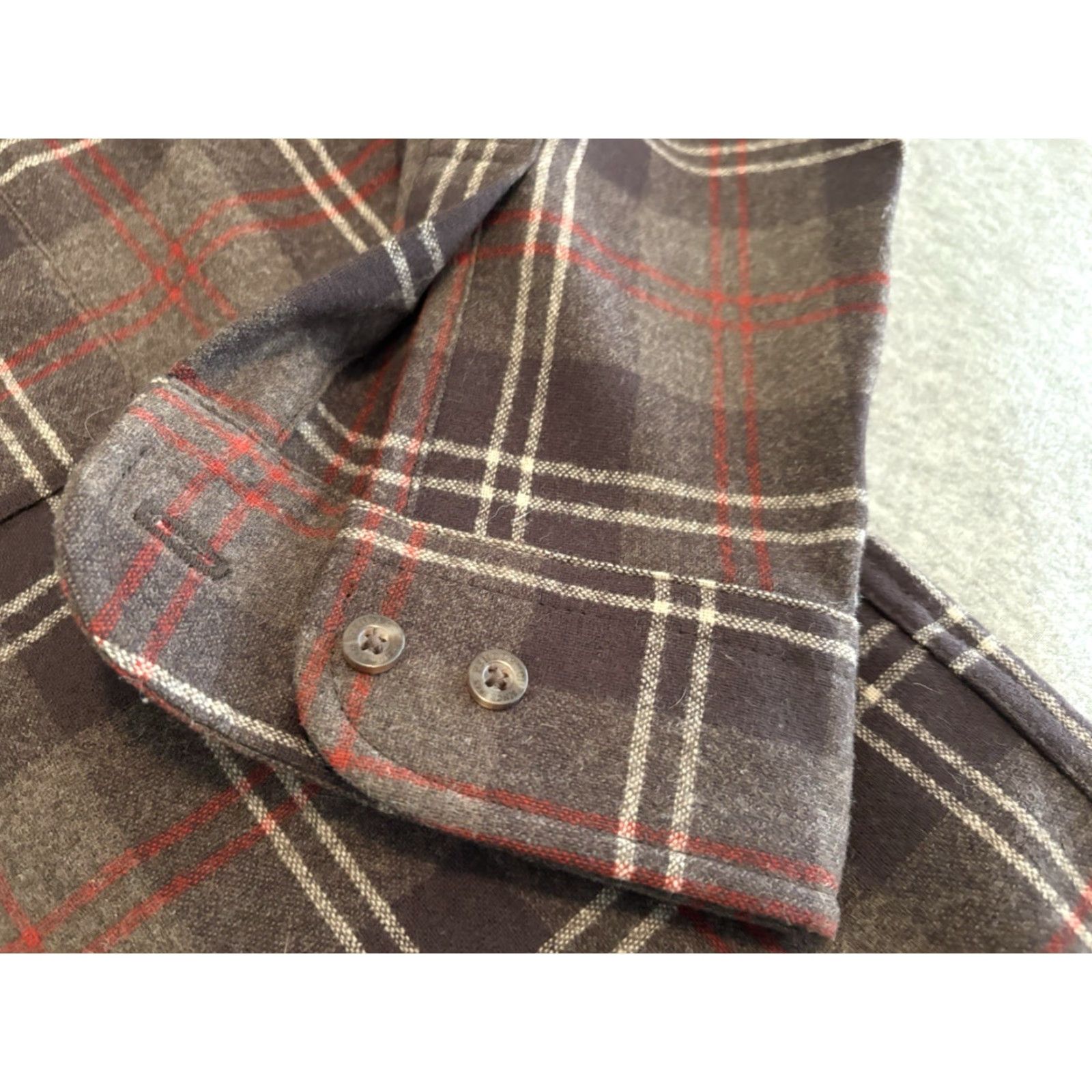 Pendleton Pendleton Shirt Long Sleeve Wool Plaid Button Brown Large Mens Size US L / EU 52-54 / 3 - 3 Thumbnail