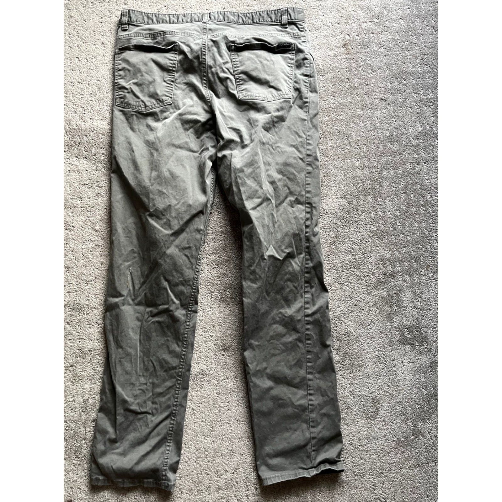 Calvin Klein Calvin Klein Men's Slim Fit Stretch Pants 5-Pocket Size 34x32 Gray Slim Leg Chino Regular 34in Inseam Mens Vintage No Size US 34 / EU 50 - 3 Thumbnail