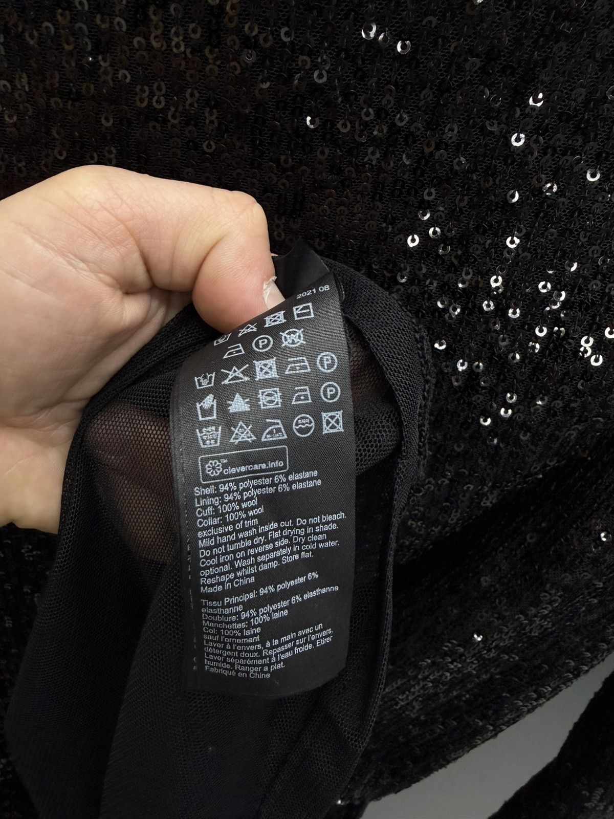 Allsaints AllSaints Black Sequin Midi Dress XS Long Sleeve Size XS / US 0-2 / IT 36-38 - 10 Thumbnail