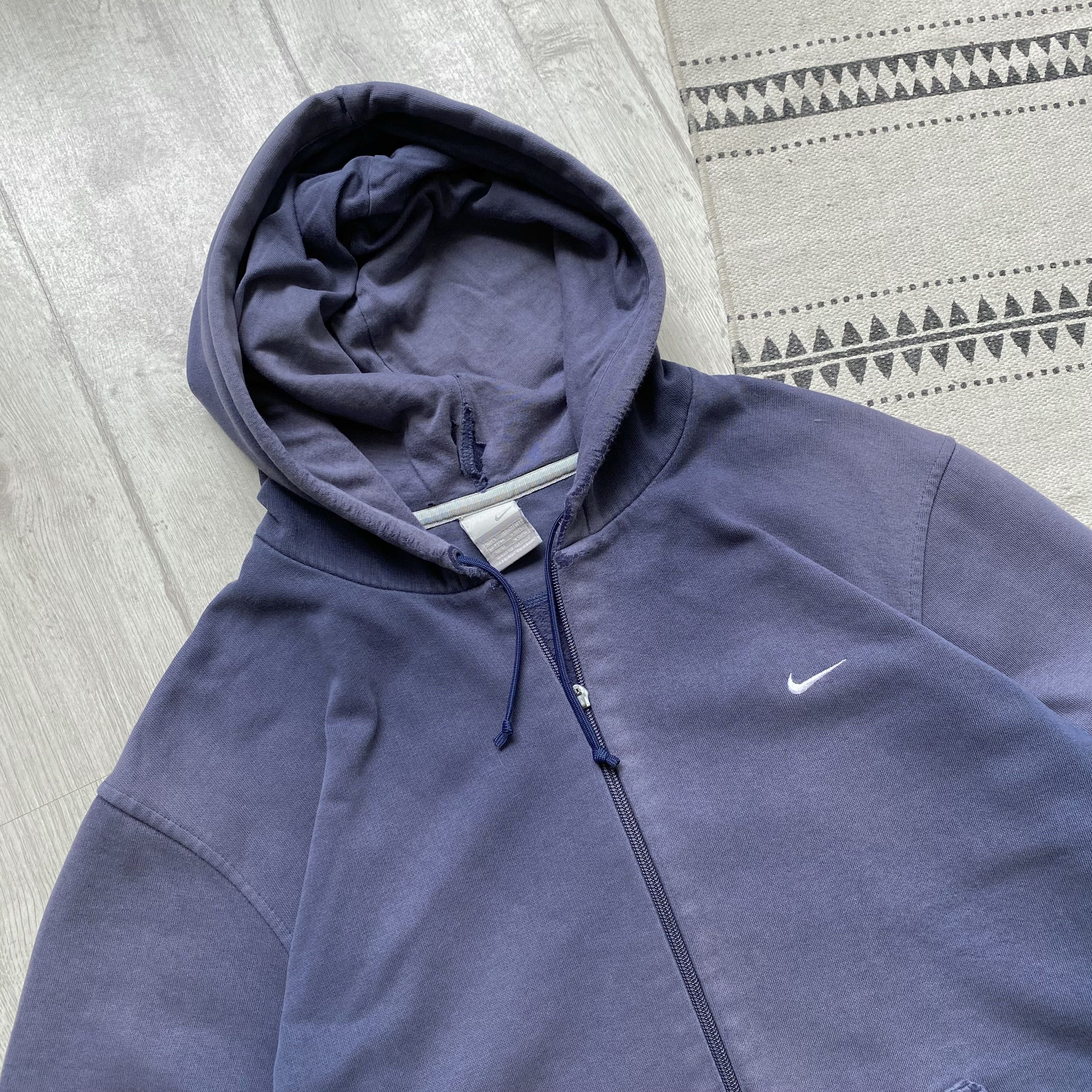 Nike ☠️ Thrashed Vintage 90s Nike zip hoodie Boxy fit Size US L / EU 52-54 / 3 - 2 Thumbnail