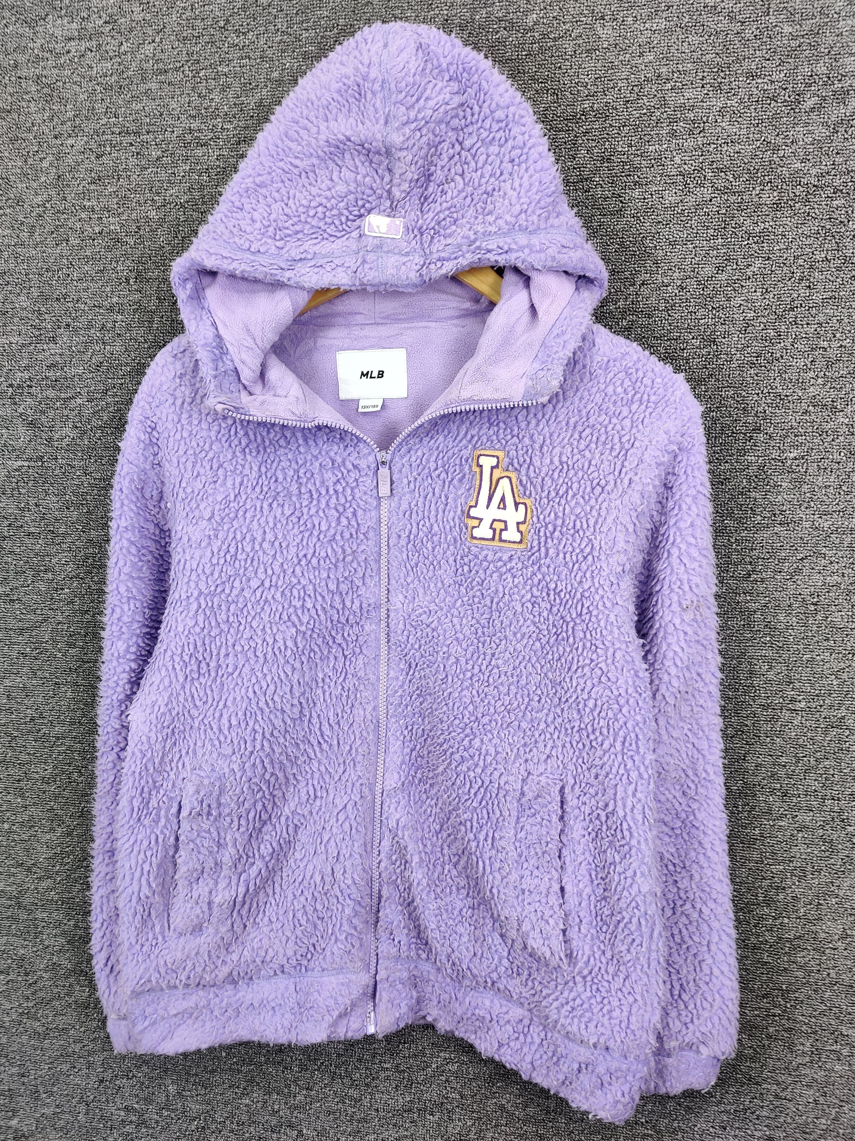MLB Vintage MLB Los Angeles Dodgers Sherpa Hoodie Jacket Size US M / EU 48-50 / 2 - 2 Thumbnail
