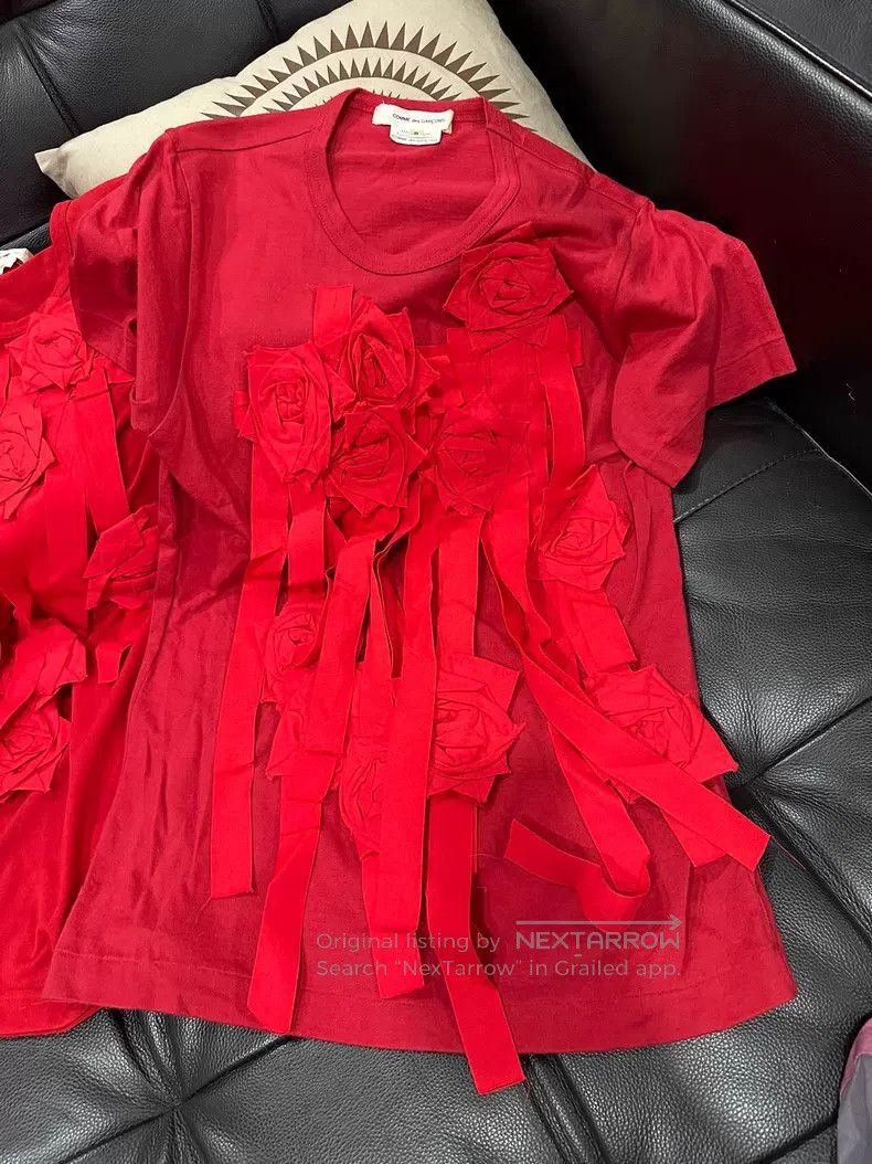 Comme des Garcons Comme des Garcons Blood Rose Cotton Short Sleeve Size S / US 4 / IT 40 - 1 Thumbnail