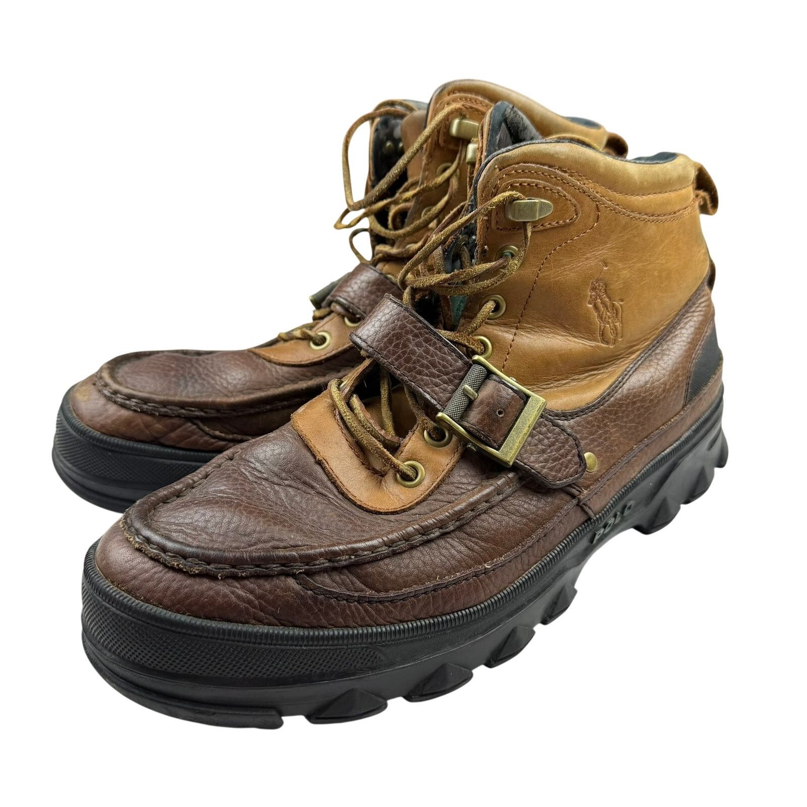 Polo Ralph Lauren Polo Ralph Lauren Heworth Boots Size 12D Brown Leather Size US 12 / EU 45 - 1 Thumbnail