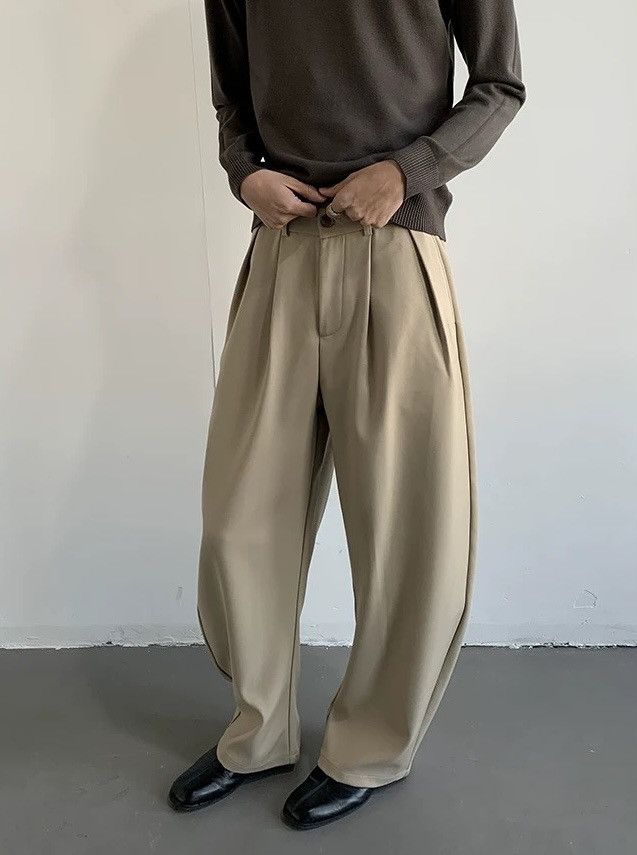 Japanese Brand × Vintage Cleanfit retro fashion loose fit pleated barrel leg pants Size US 30 / EU 46 - 3 Thumbnail
